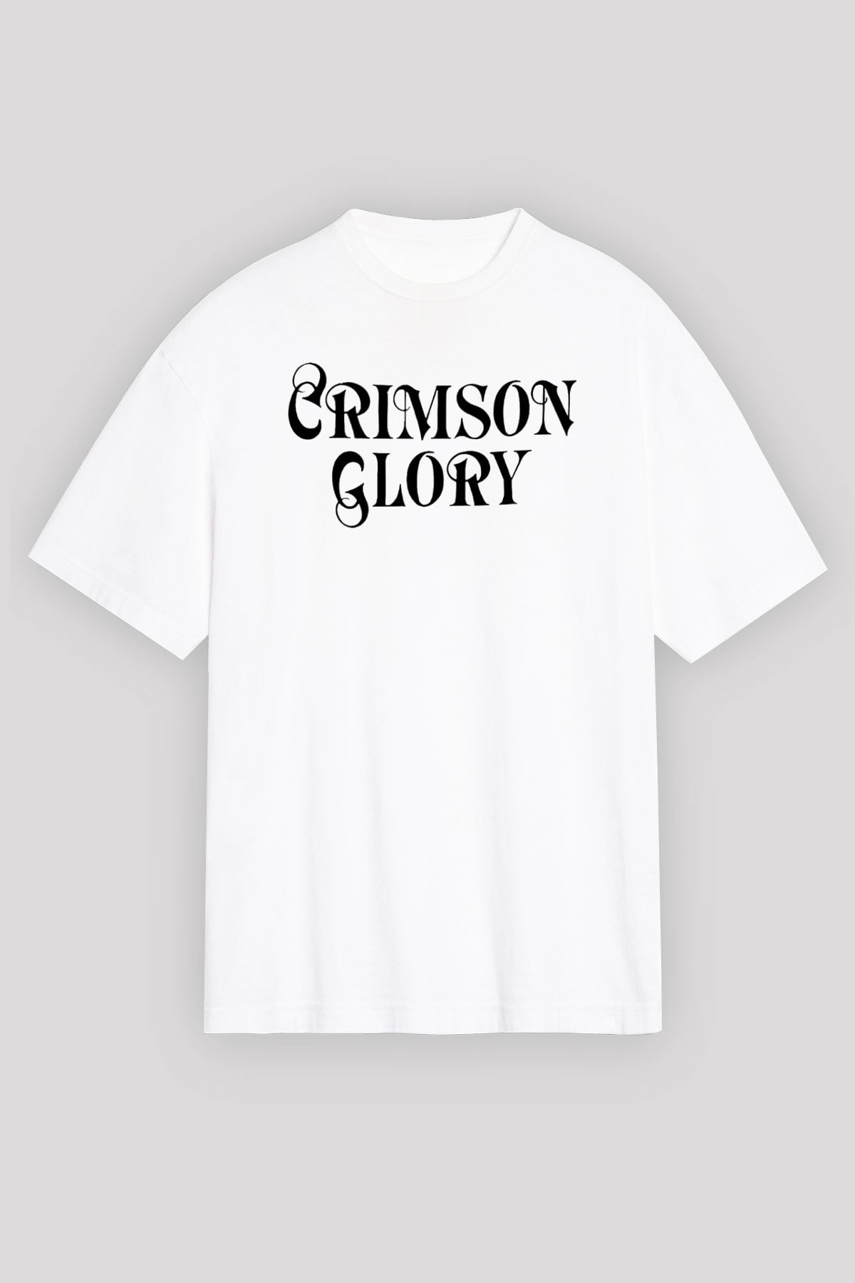 Crimson Glory Beyaz Unisex Oversize Tişört T-Shirt