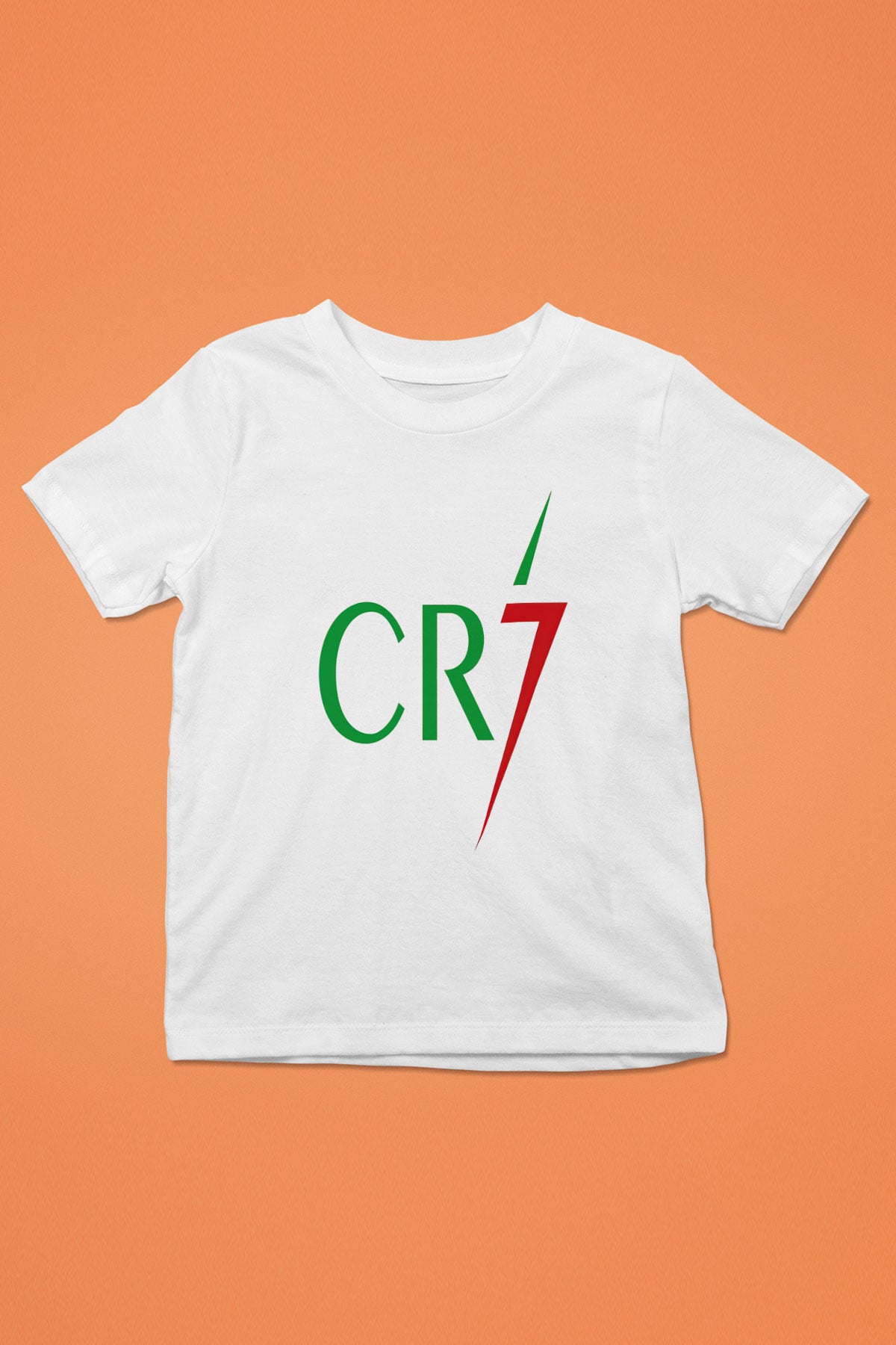 Cristiano Ronaldo Baskılı Beyaz Unisex Çocuk Tişört
