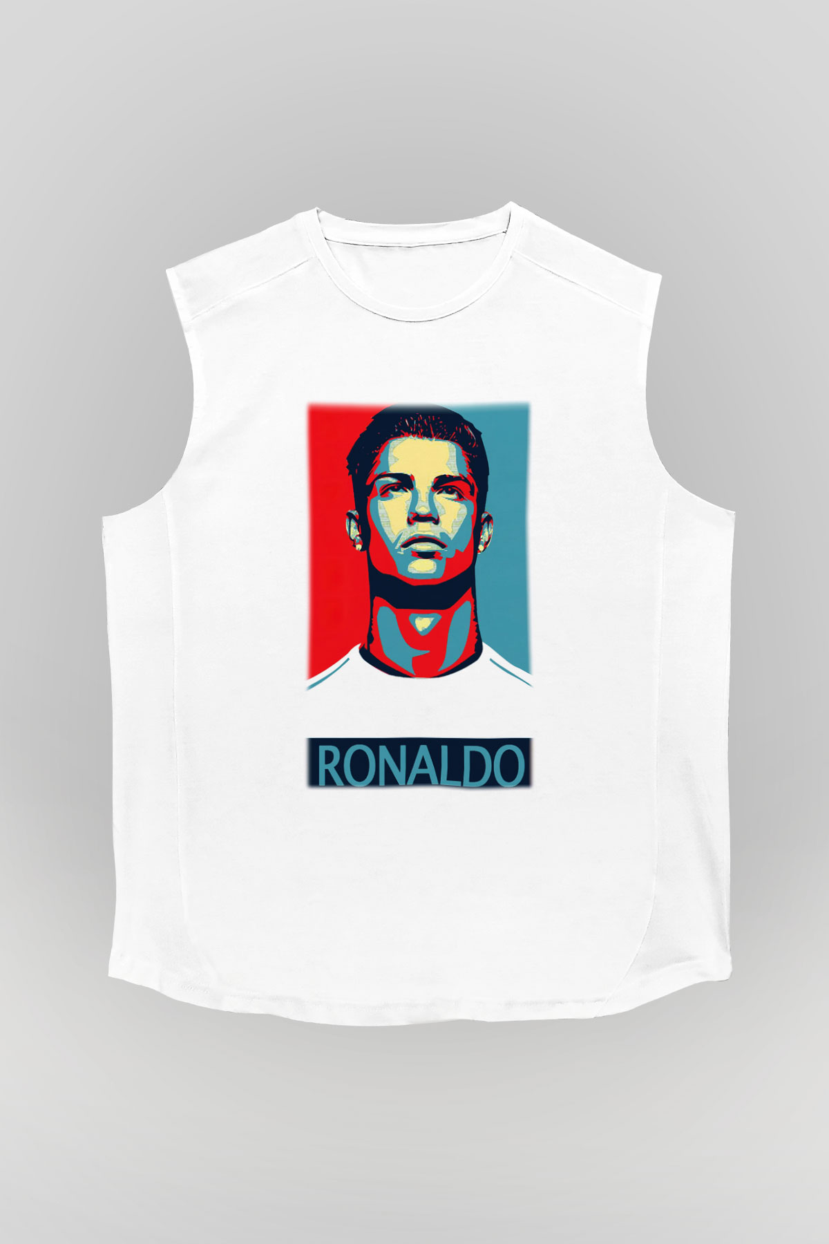 Cristiano Ronaldo Beyaz Unisex Kolsuz Tişört