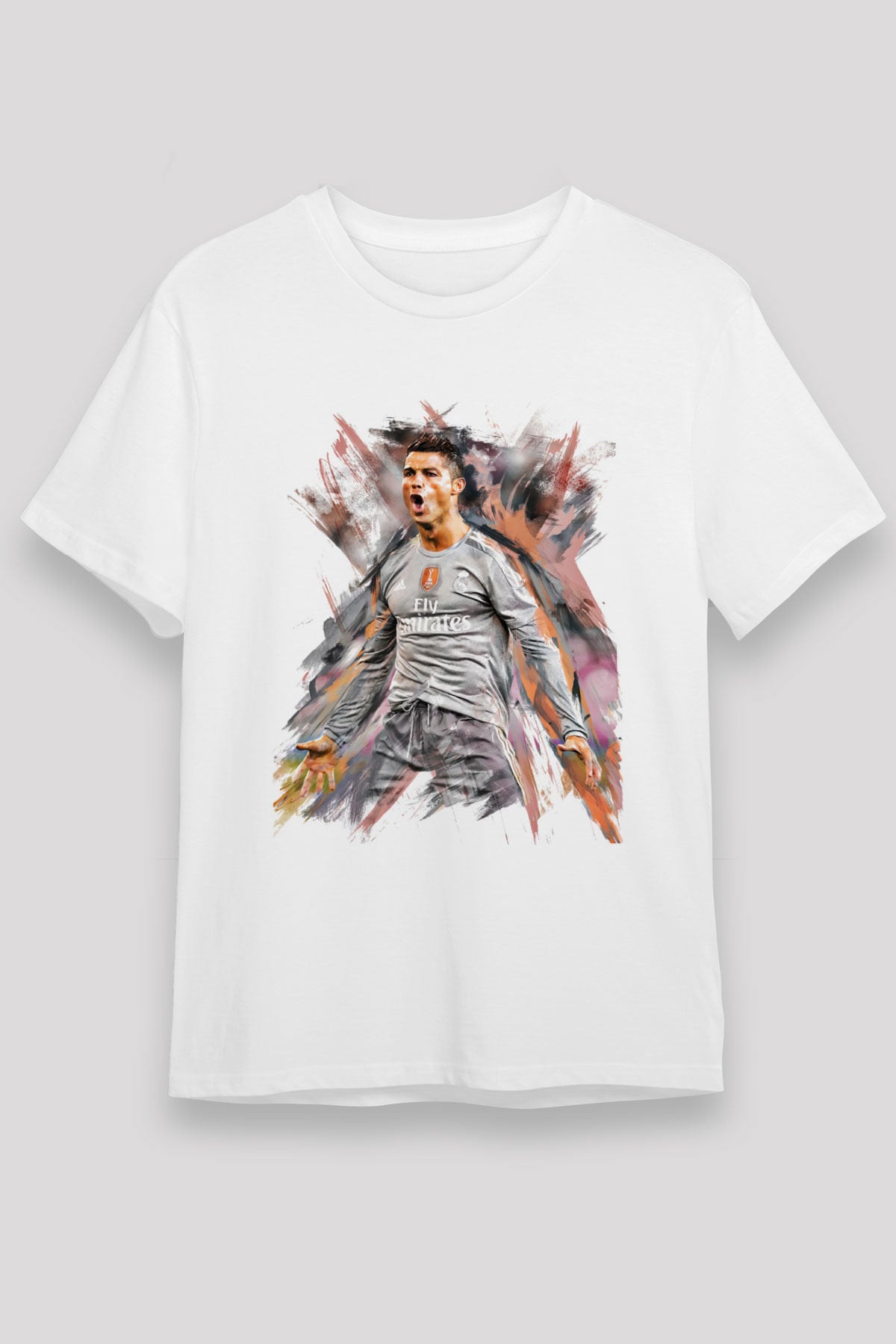 Cristiano Ronaldo Beyaz Unisex Tişört T-Shirt - TişörtFabrikası