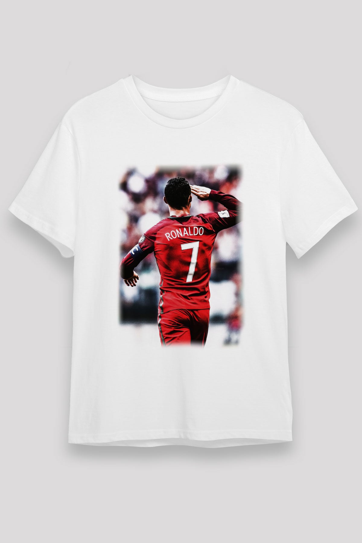 Cristiano Ronaldo Beyaz Unisex Tişört T-Shirt - TişörtFabrikası