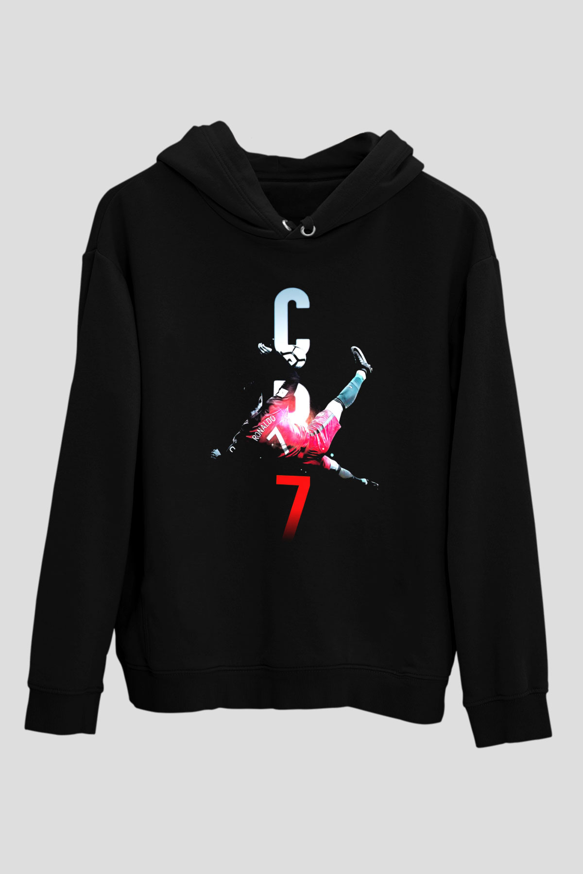 Cristiano Ronaldo Siyah Unisex Hoodie