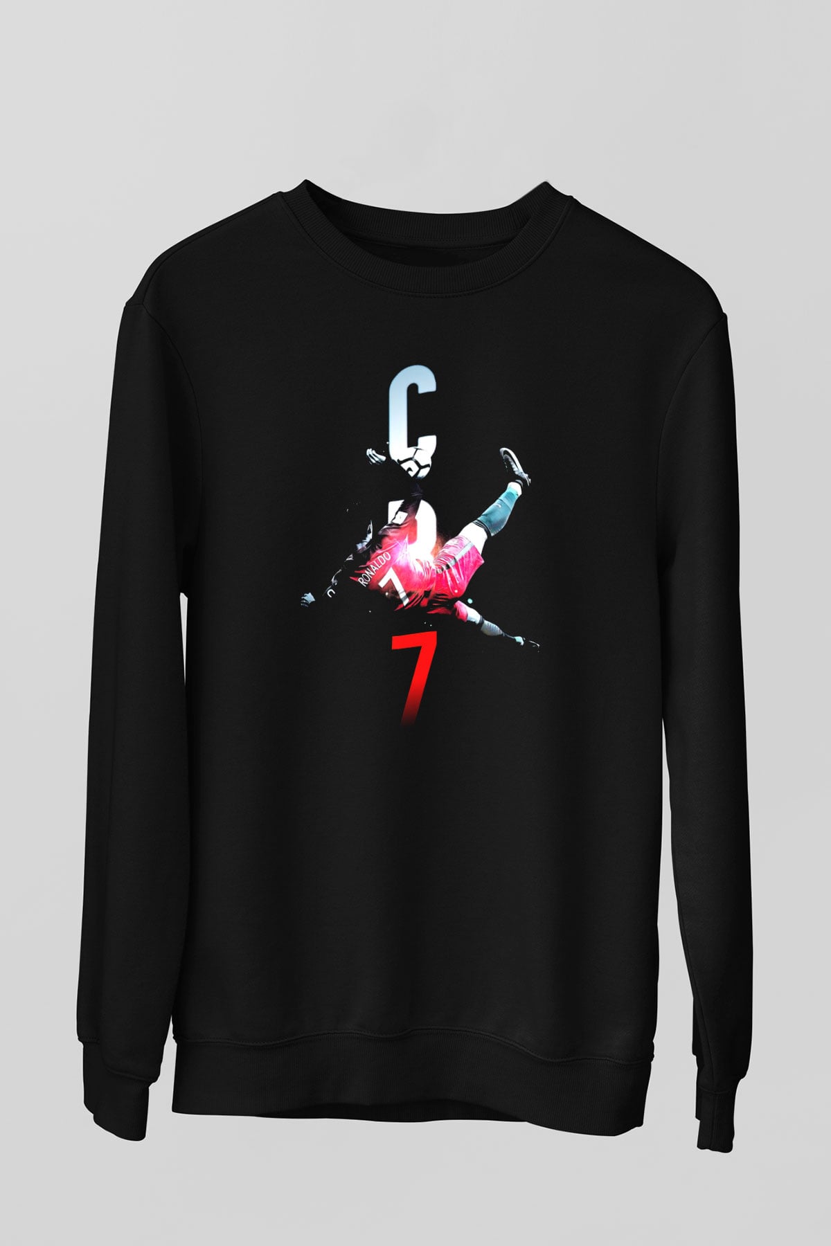 Cristiano Ronaldo Siyah Unisex Sweatshirt
