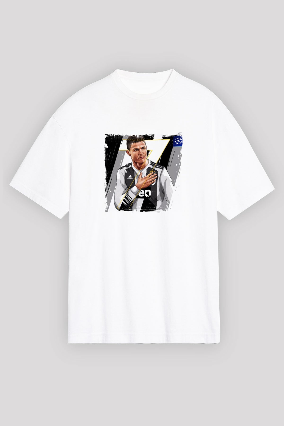 Cristiano Ronaldo Unisex Baskılı Beyaz Tişört