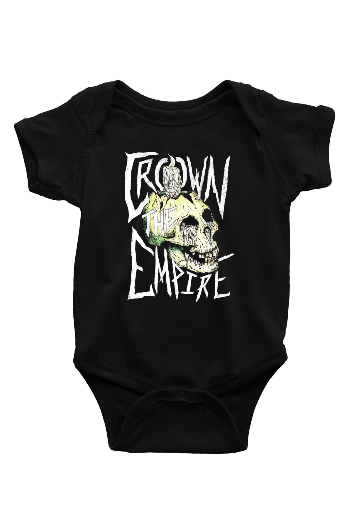 Crown the Empire Baskılı Siyah Bebek Body - Zıbın