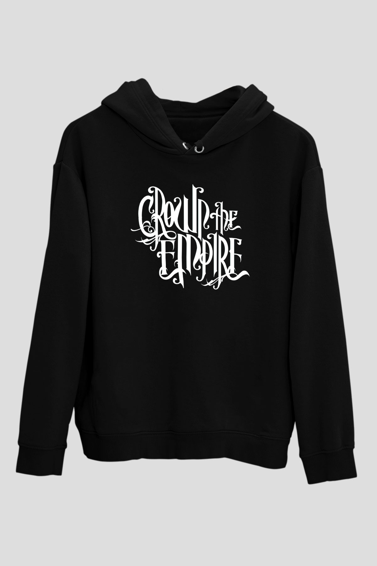 Crown the Empire Siyah Unisex Kapüşonlu Sweatshirt