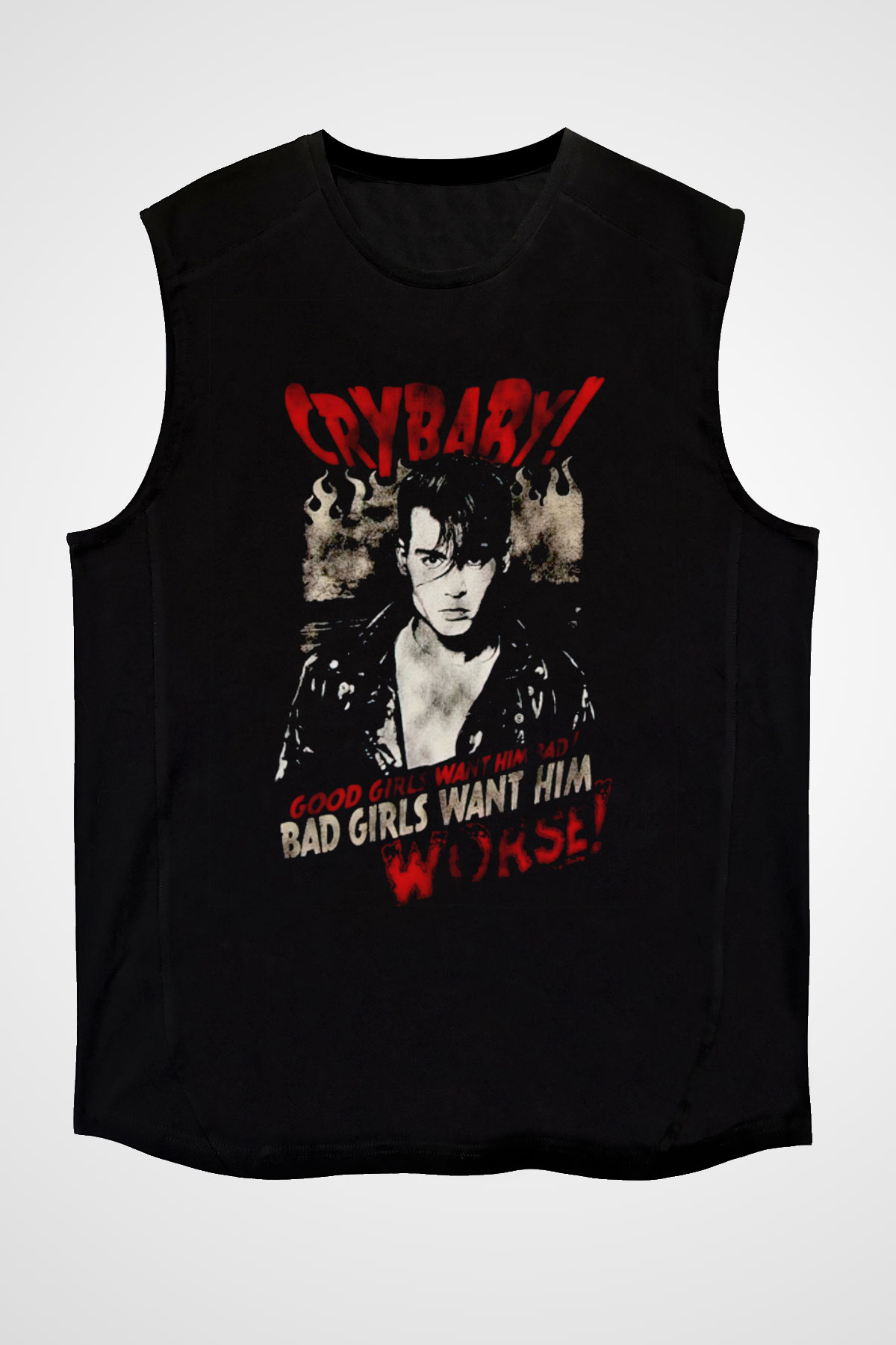 Cry-Baby Siyah Unisex  Kolsuz Tişört
