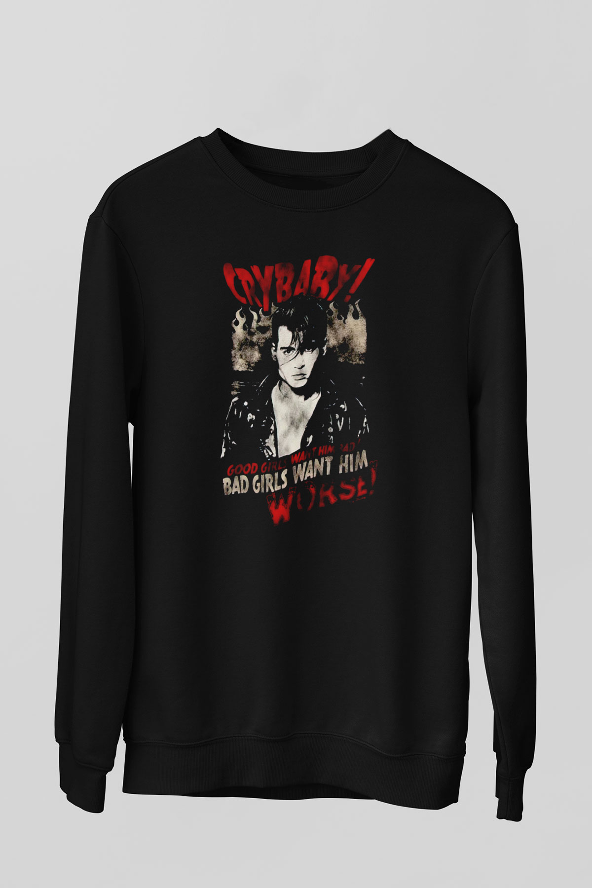 Cry-Baby Siyah Unisex  Sweatshirt