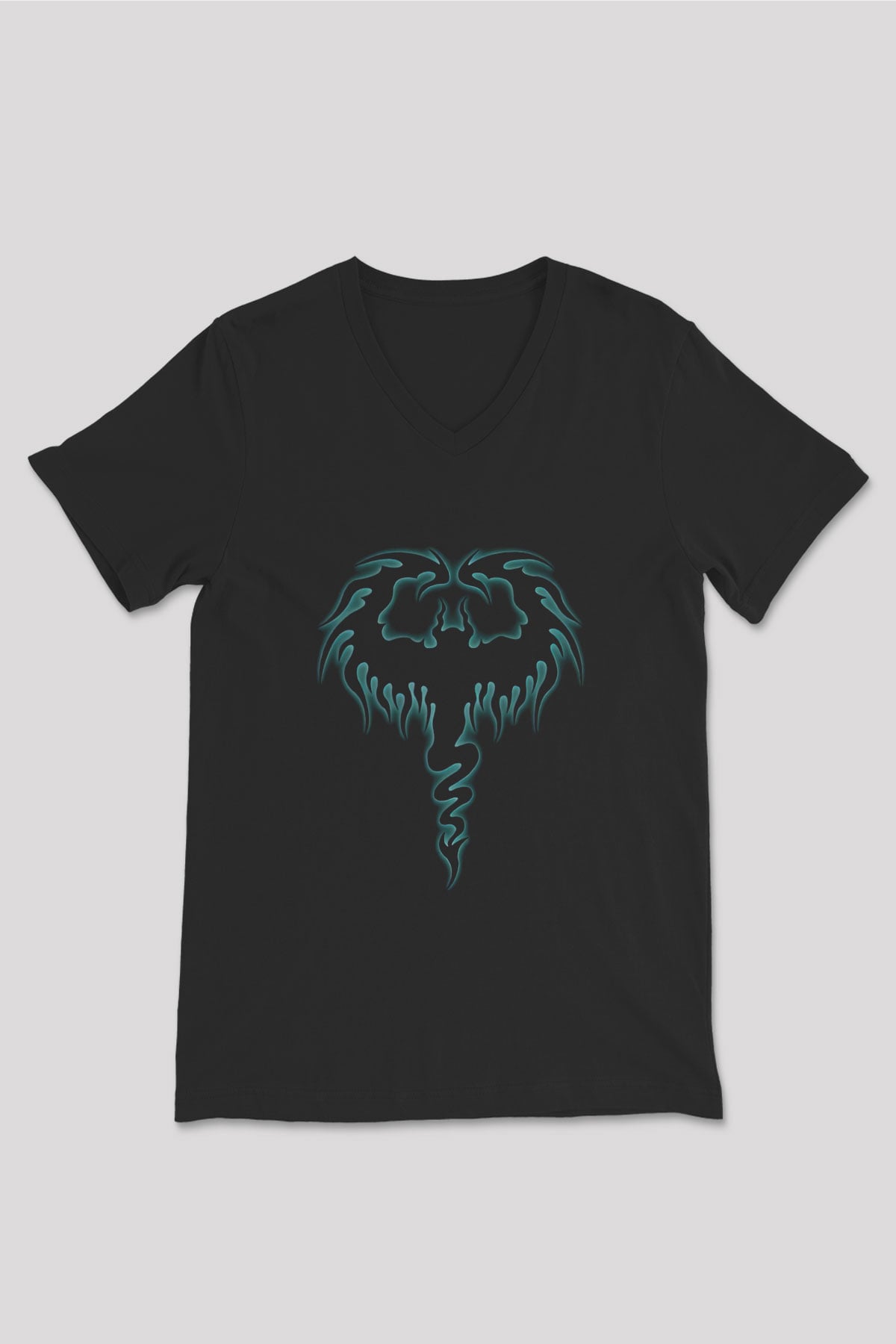 Cryptopsy Baskılı Unisex Siyah V Yaka Tişört - Tshirt