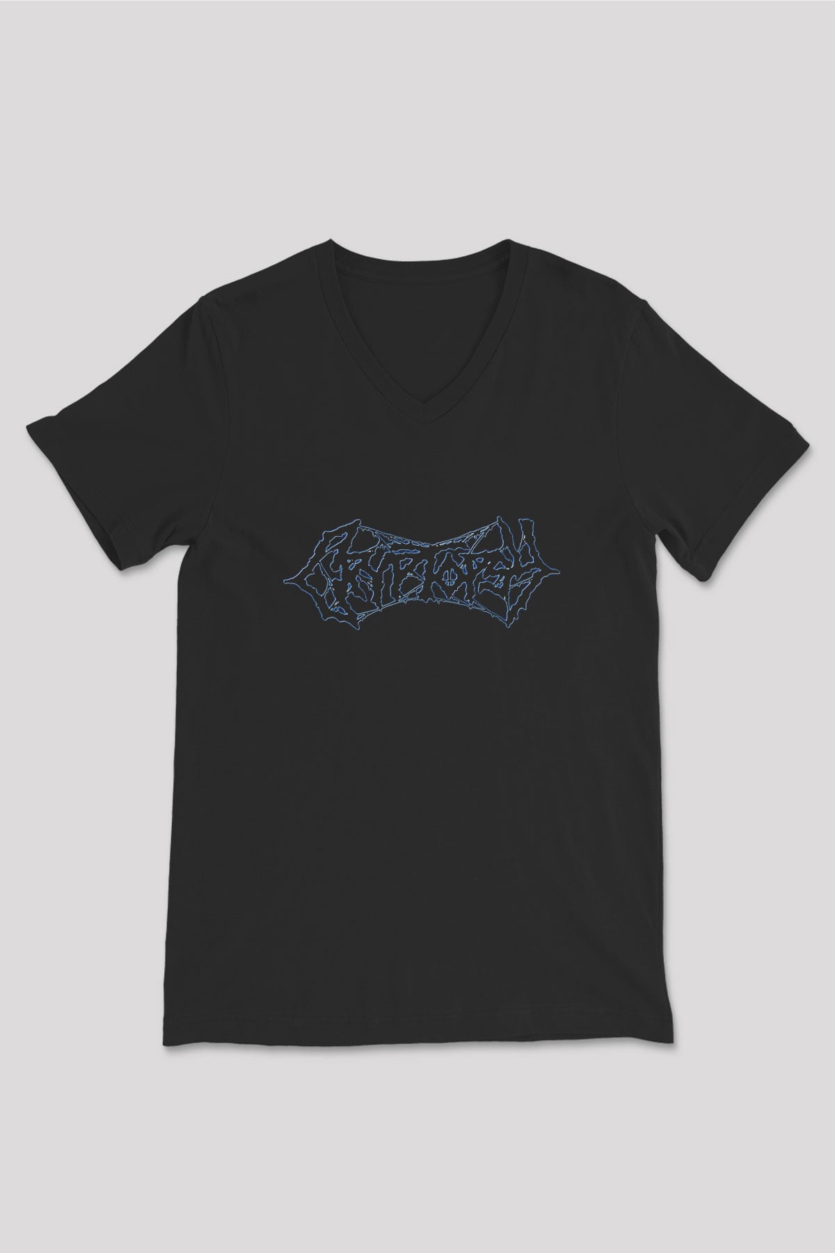 Cryptopsy Baskılı Unisex Siyah V Yaka Tişört - Tshirt