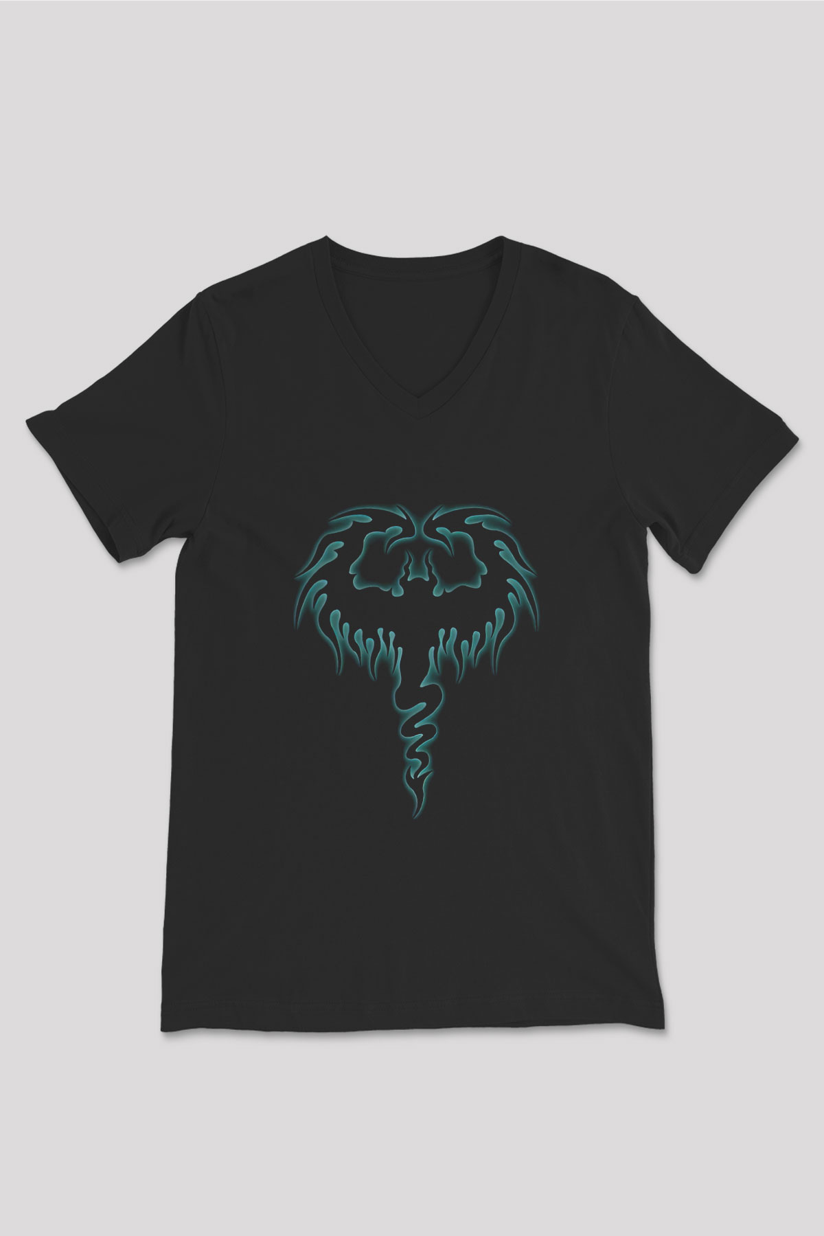 Cryptopsy Baskılı Unisex Siyah V Yaka Tişört - Tshirt