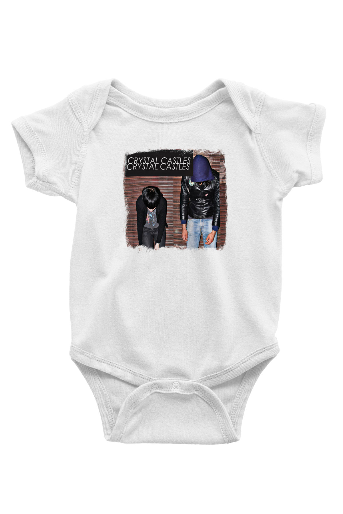Crystal Castles Baskılı Unisex Beyaz Bebek Body - Zıbın