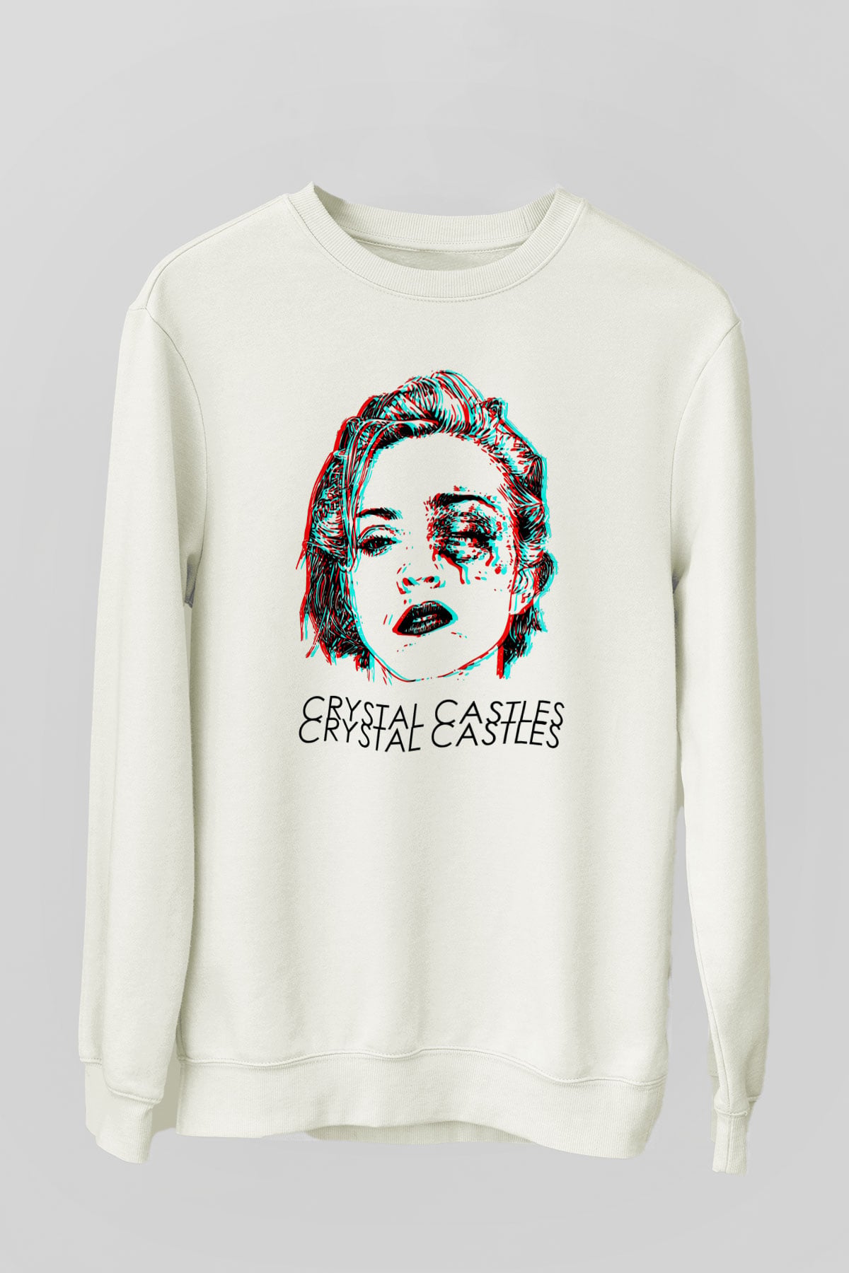 Crystal Castles Beyaz Unisex Sweatshirt