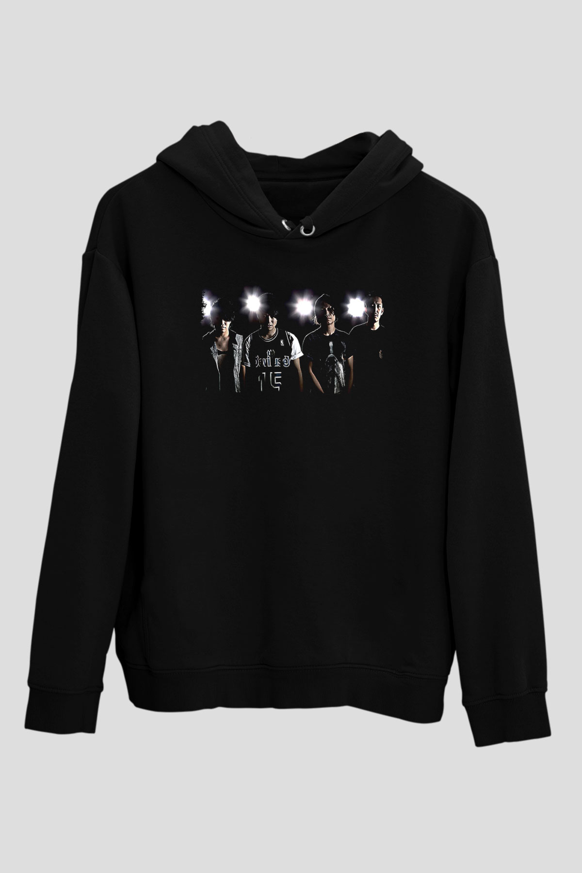 Crystal Lake Baskılı Unisex Siyah Kapüşonlu Sweatshirt