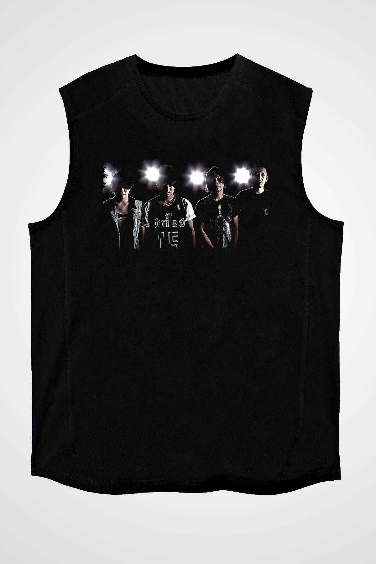 Crystal Lake Baskılı Unisex Siyah Kolsuz Tişört - Tshirt