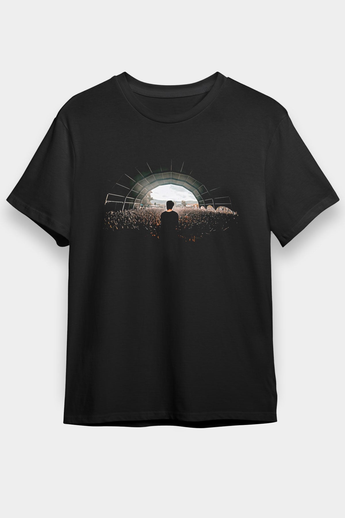 Crystal Lake Baskılı Unisex Siyah Tişört - Tshirt