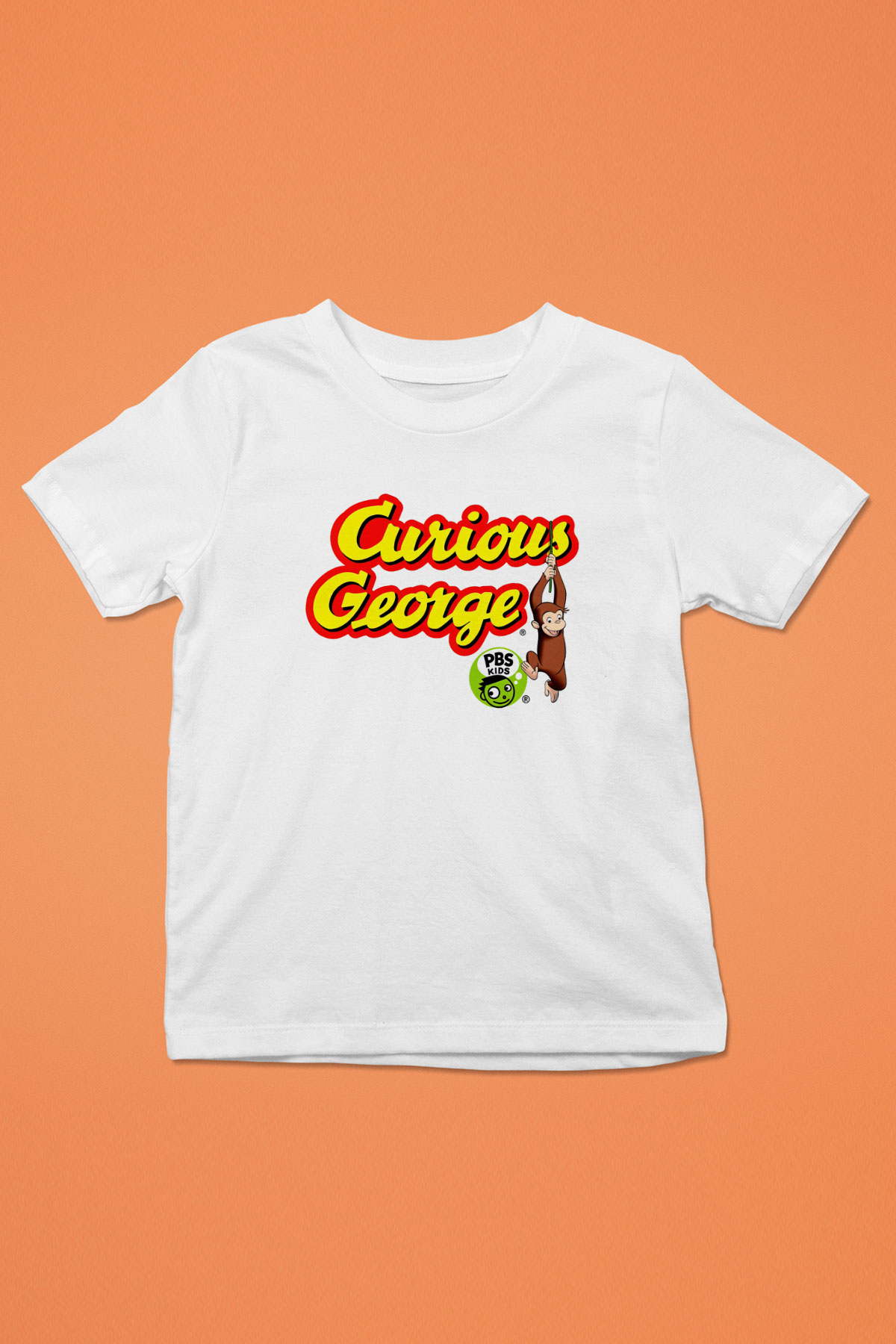 Curious George Beyaz Unisex Çocuk Tişört