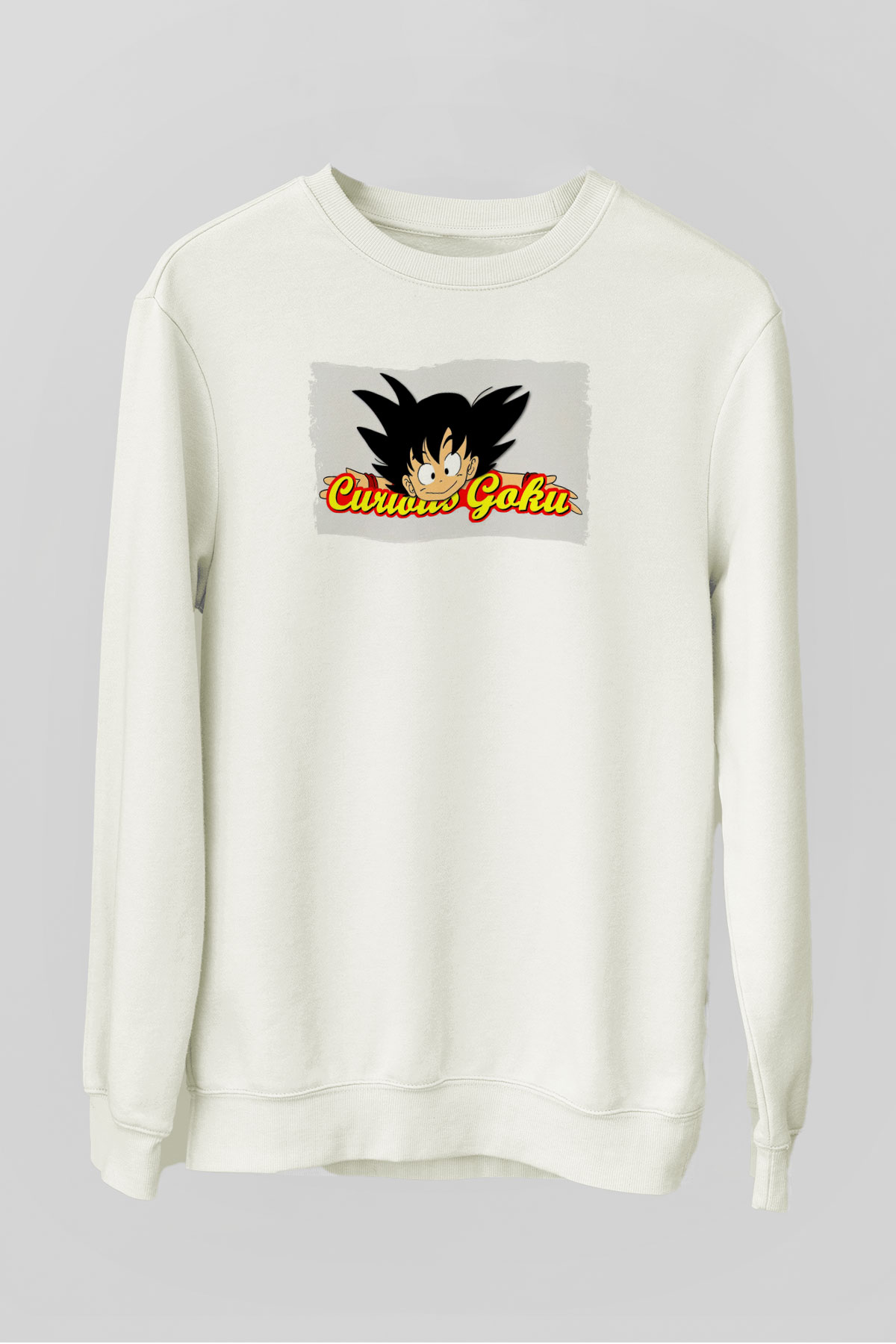 Curious George Beyaz Unisex Sweatshirt