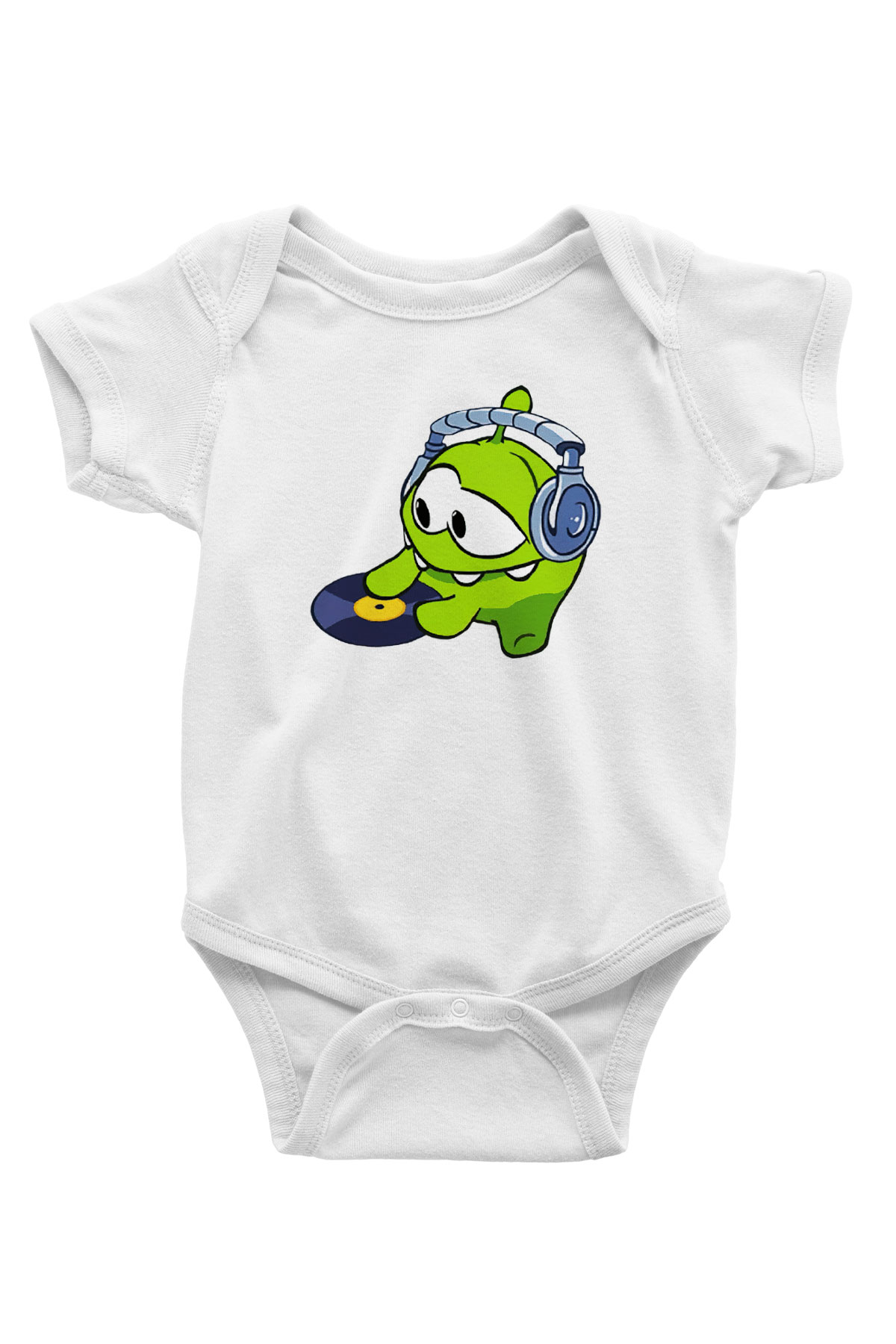 Cut the Rope Baskılı Beyaz Unisex Bebek Body - Zıbın