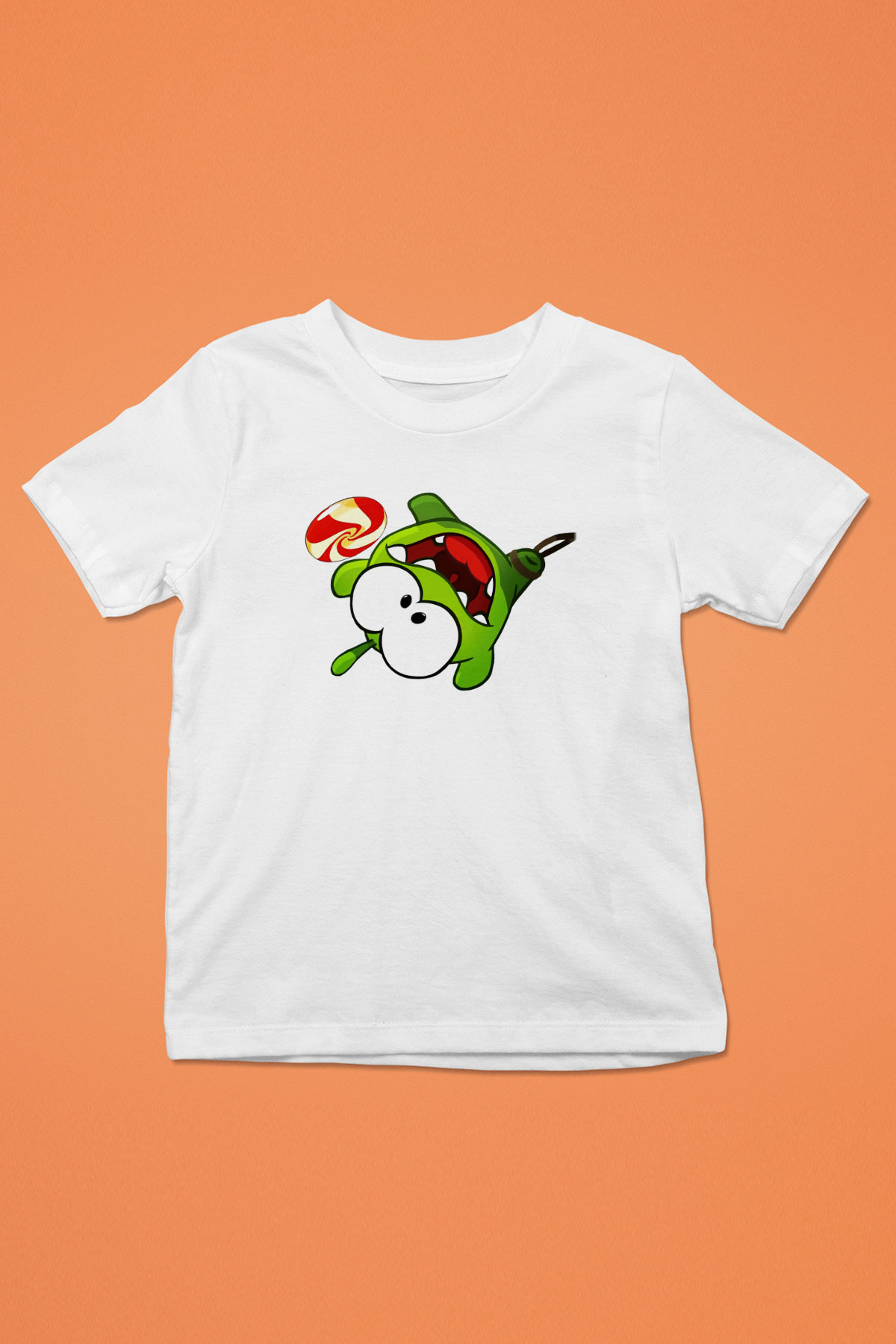 Cut the Rope Baskılı Beyaz Unisex Çocuk Tişört