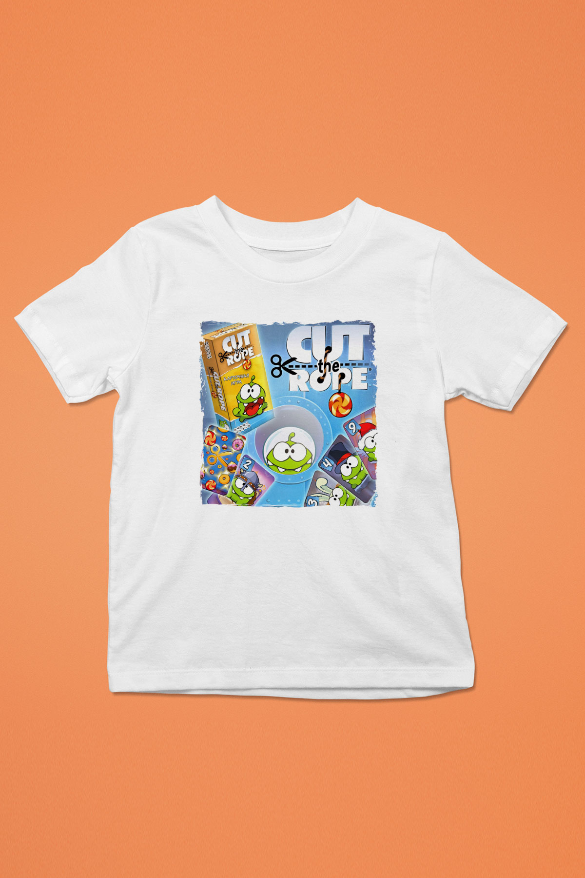 Cut the Rope Beyaz Unisex Çocuk Tişört