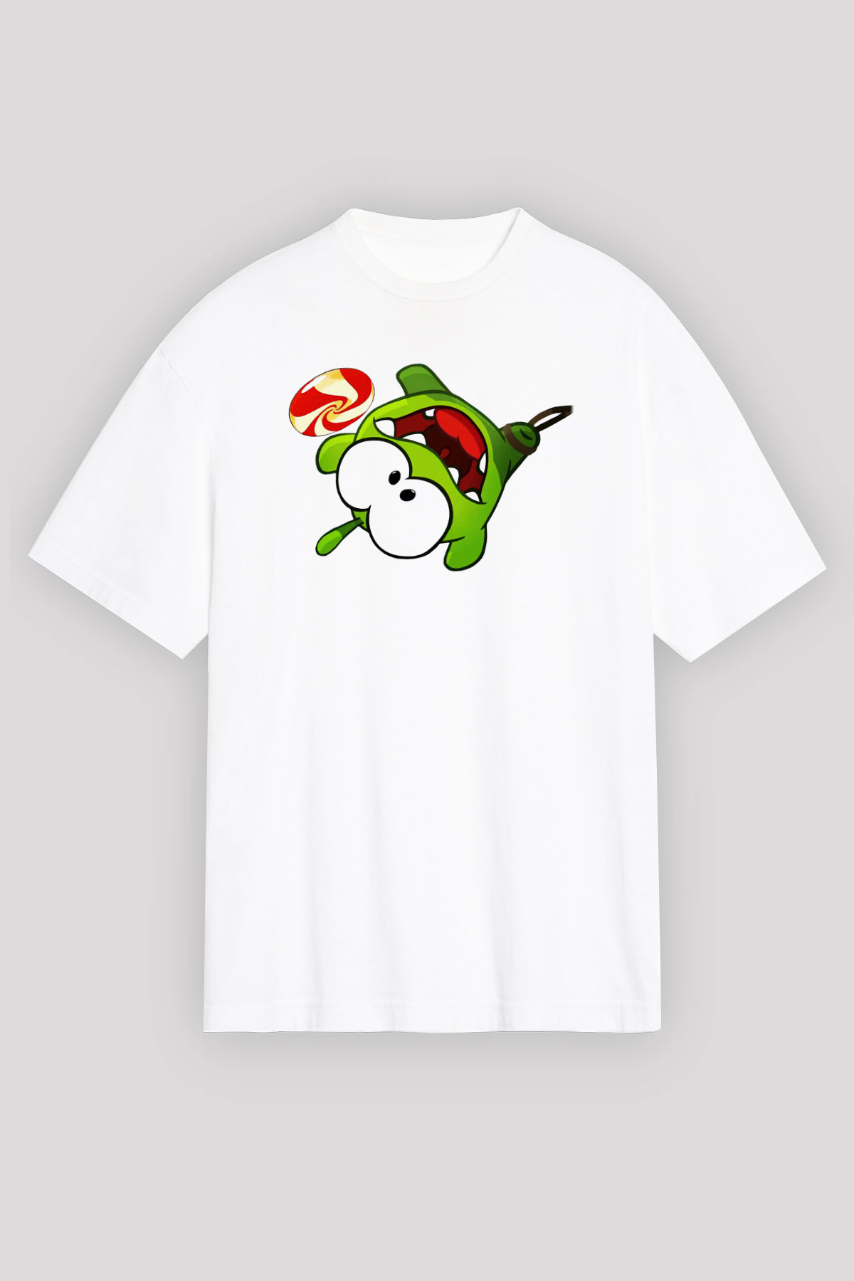 Cut the Rope Beyaz Unisex Oversize Tişört T-Shirt