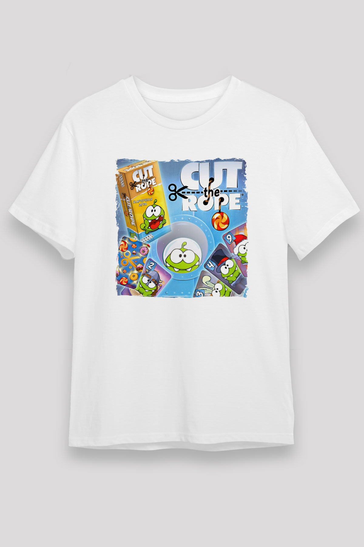 Cut the Rope Beyaz Unisex Tişört T-Shirt