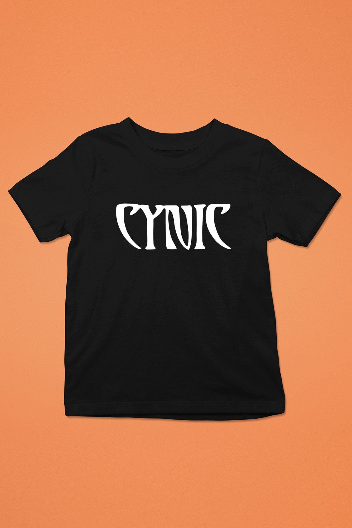 Cynic Baskılı Siyah Unisex Çocuk Tişört