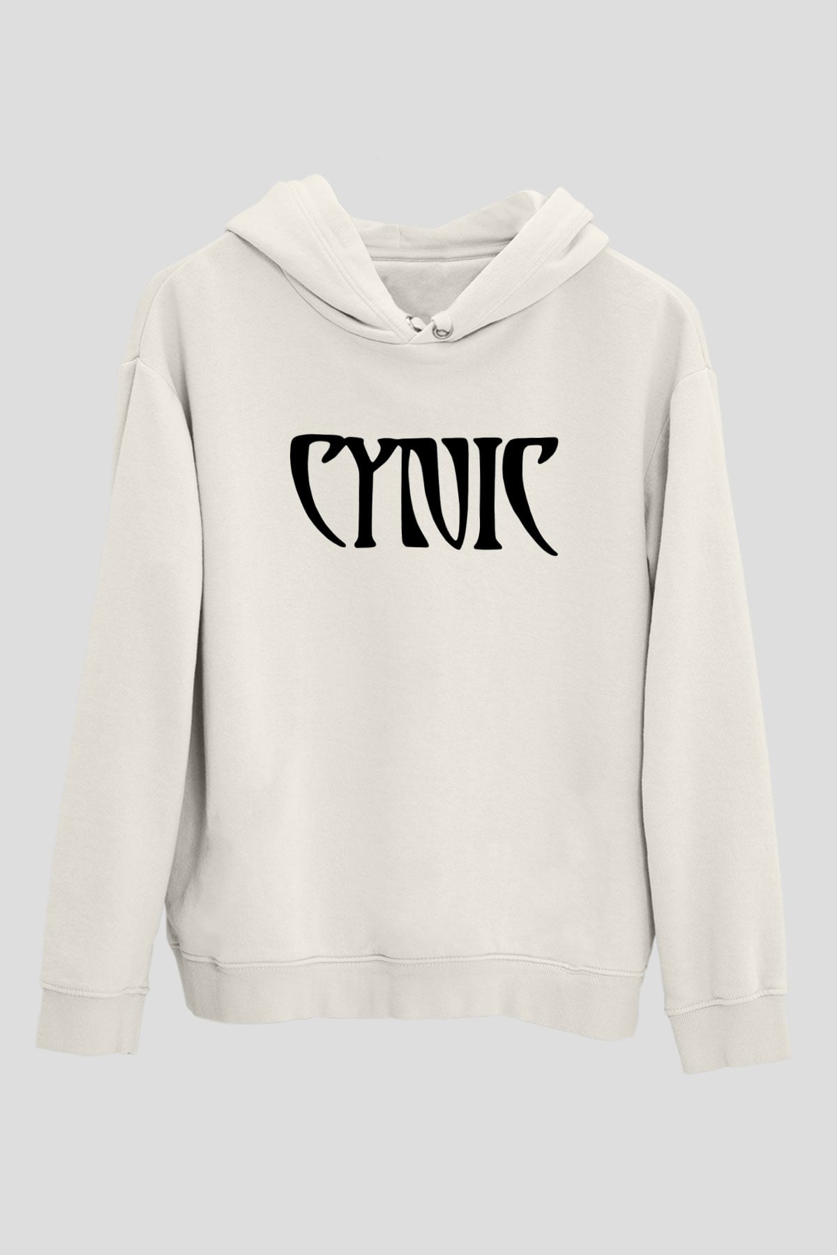 Cynic Beyaz Unisex Kapşonlu Sweatshirt