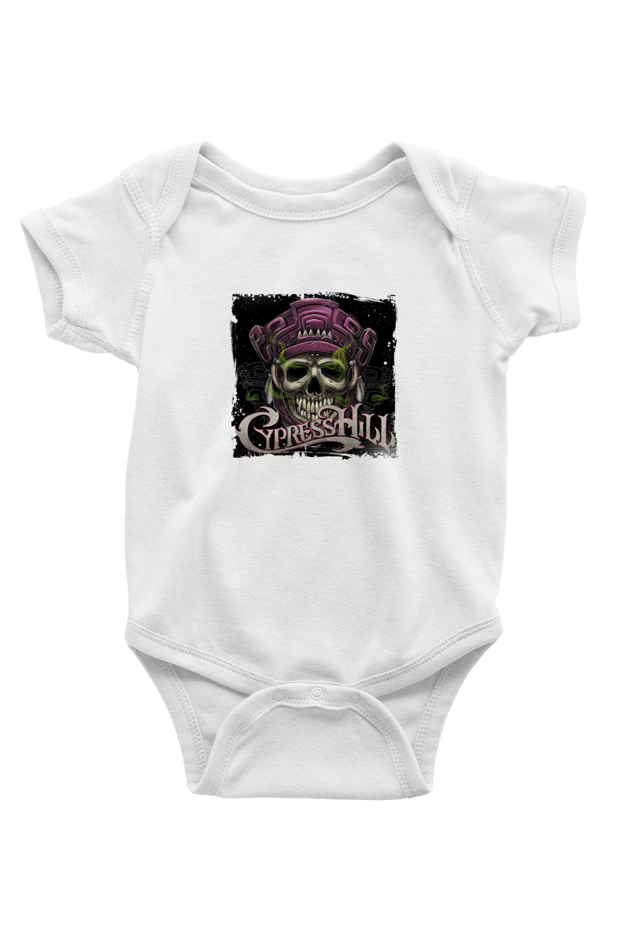 Cypress Hill Baskılı Unisex Beyaz Bebek Body - Zıbın
