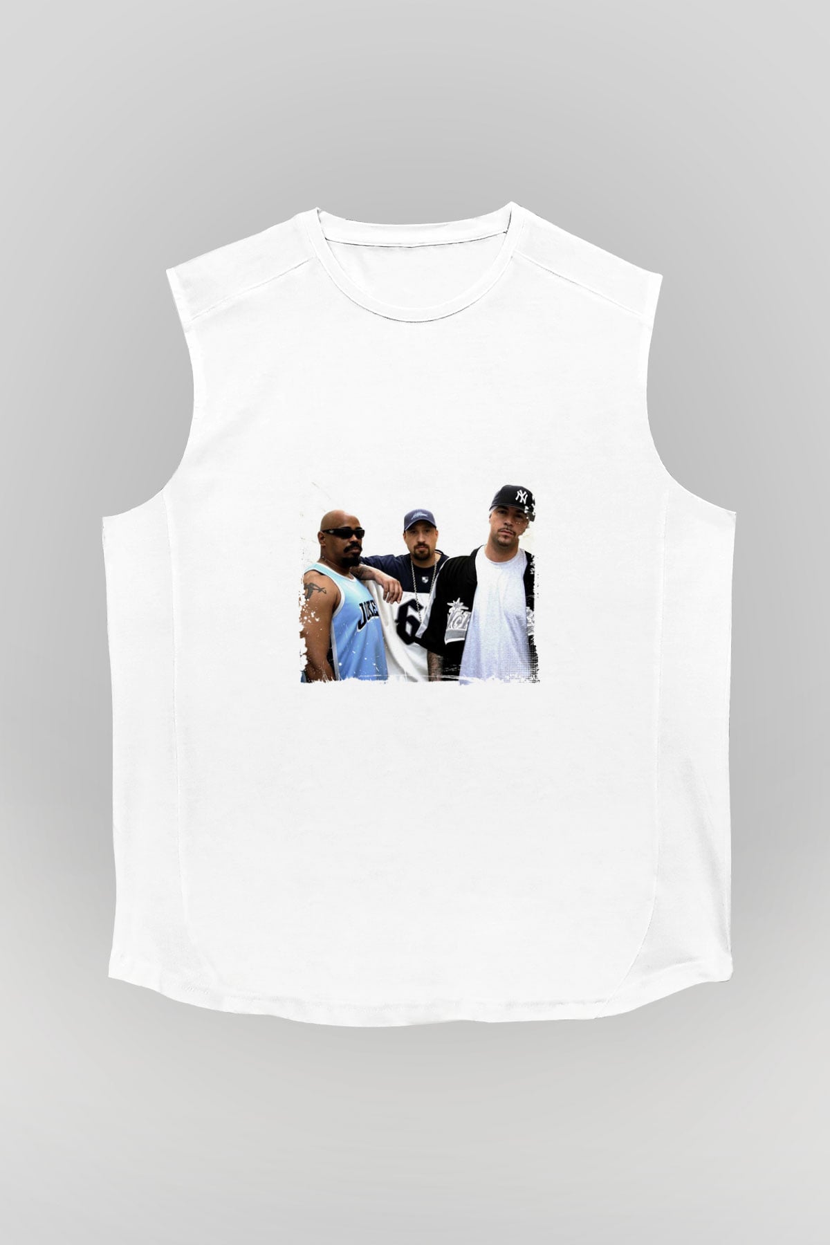 Cypress Hill Baskılı Unisex Beyaz Kolsuz Tişört