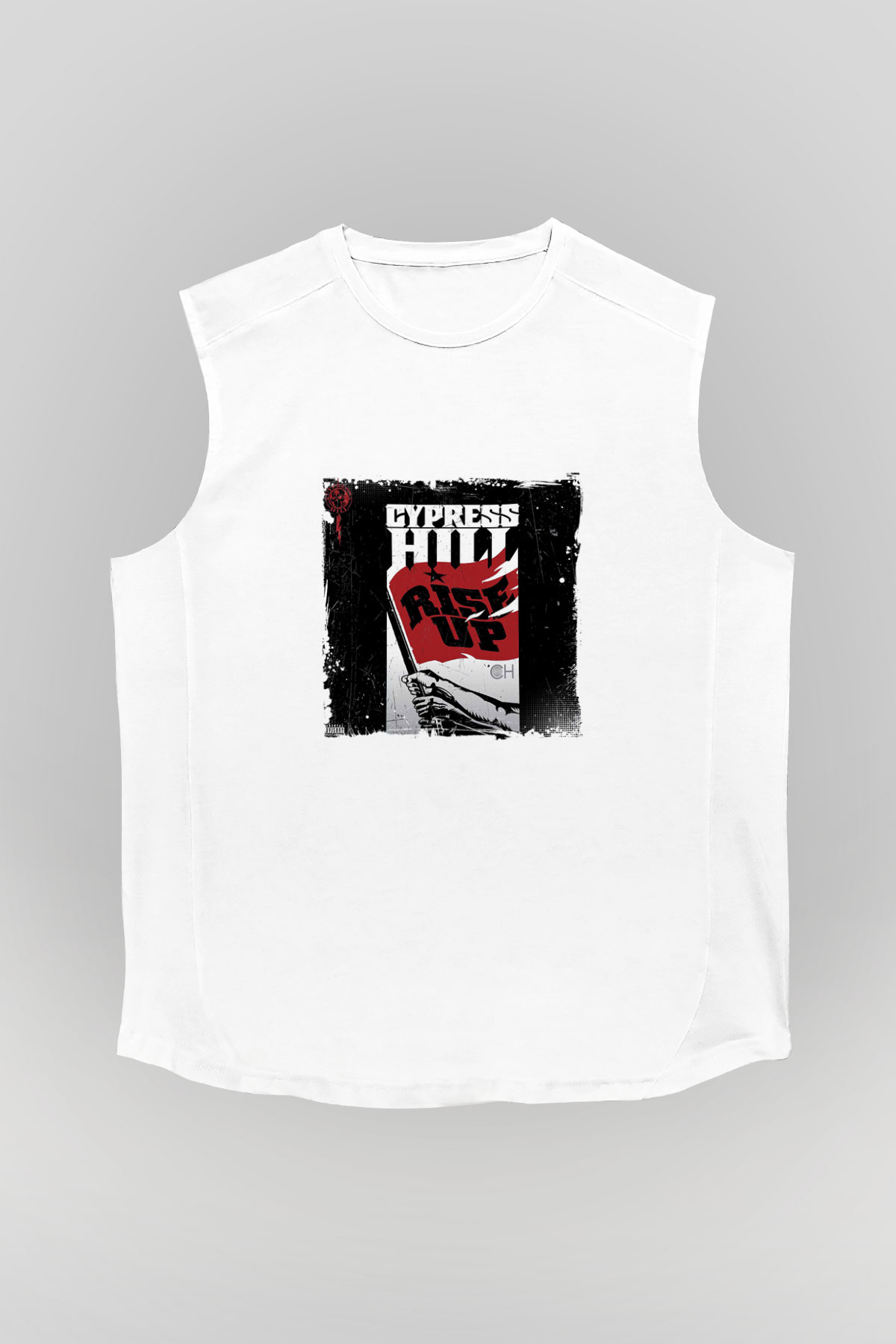 Cypress Hill Baskılı Unisex Beyaz Kolsuz Tişört