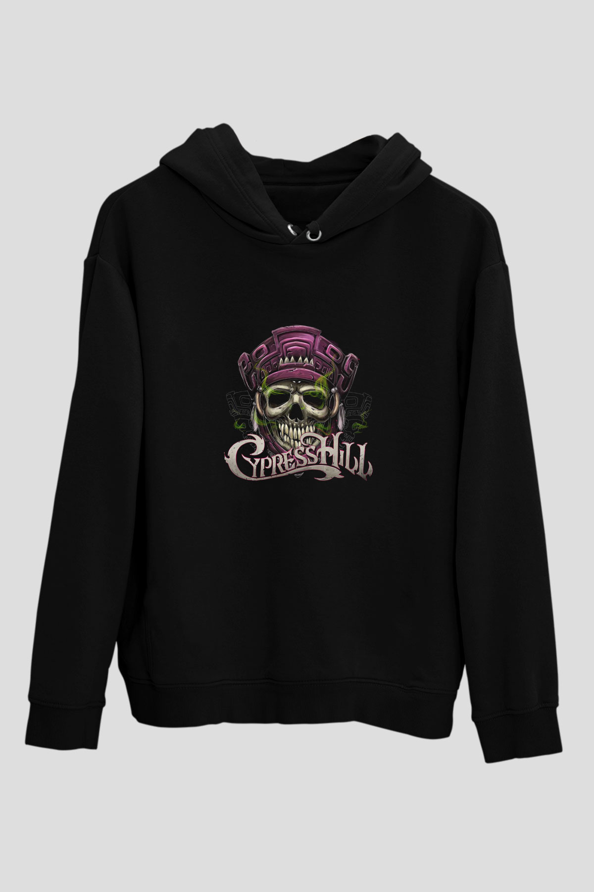 Cypress Hill Baskılı Unisex Siyah Hoodie