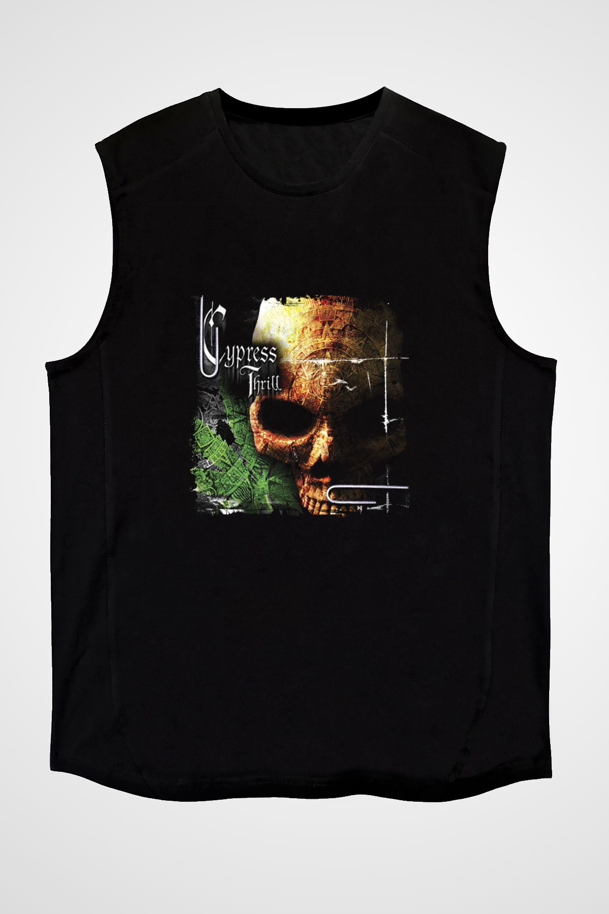 Cypress Hill Baskılı Unisex Siyah Kolsuz Tişört
