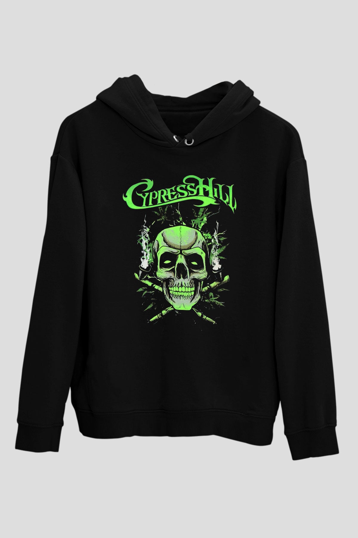 Cypress Hill Siyah Unisex Kapüşonlu Sweatshirt