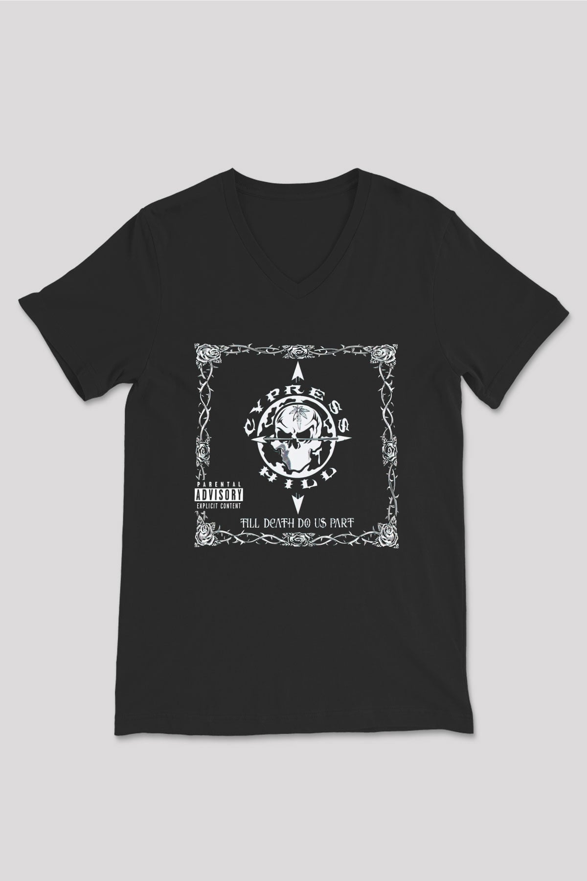 Cypress Hill Siyah Unisex V Yaka Tişört T-Shirt