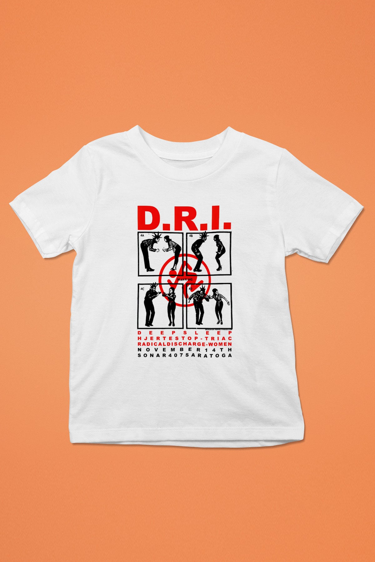 D.R.I Baskılı Beyaz Unisex Çocuk Tişört