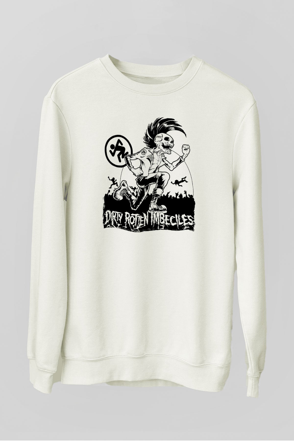 D.R.I Beyaz Unisex Sweatshirt