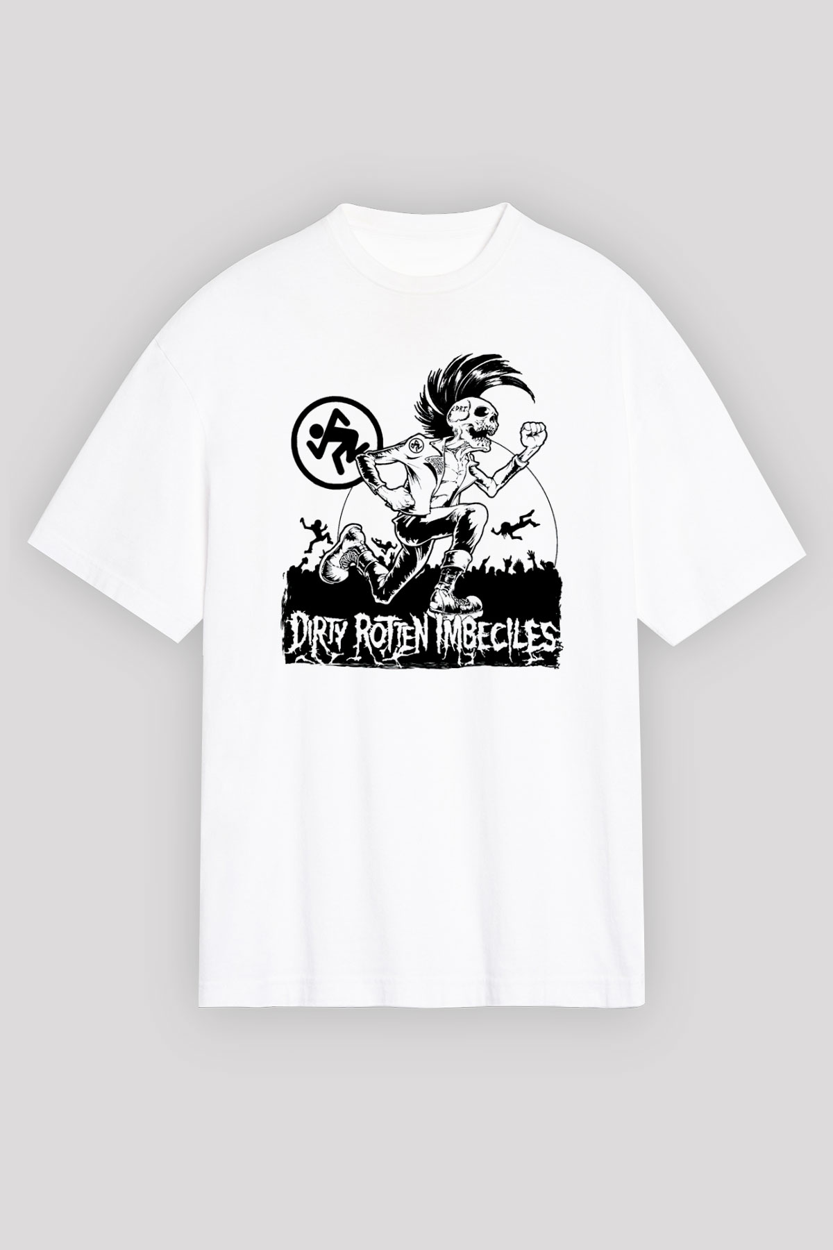 D.R.I Beyaz Unisex Tişört T-Shirt - TişörtFabrikası