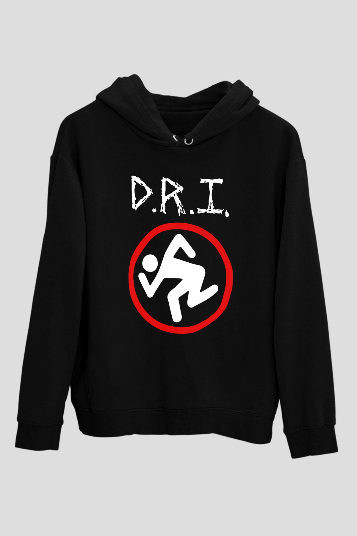 D.R.I Siyah Unisex Hoodie