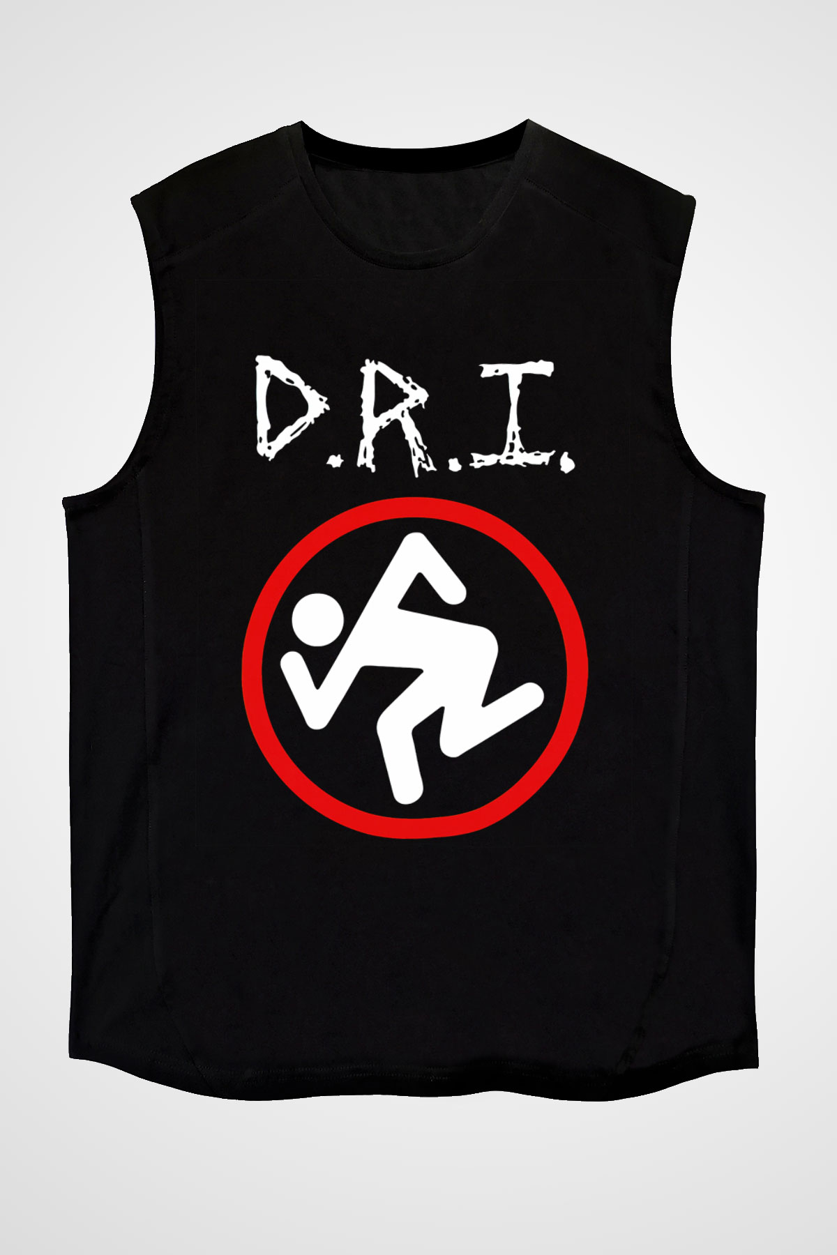 D.R.I Siyah Unisex Kolsuz Tişört