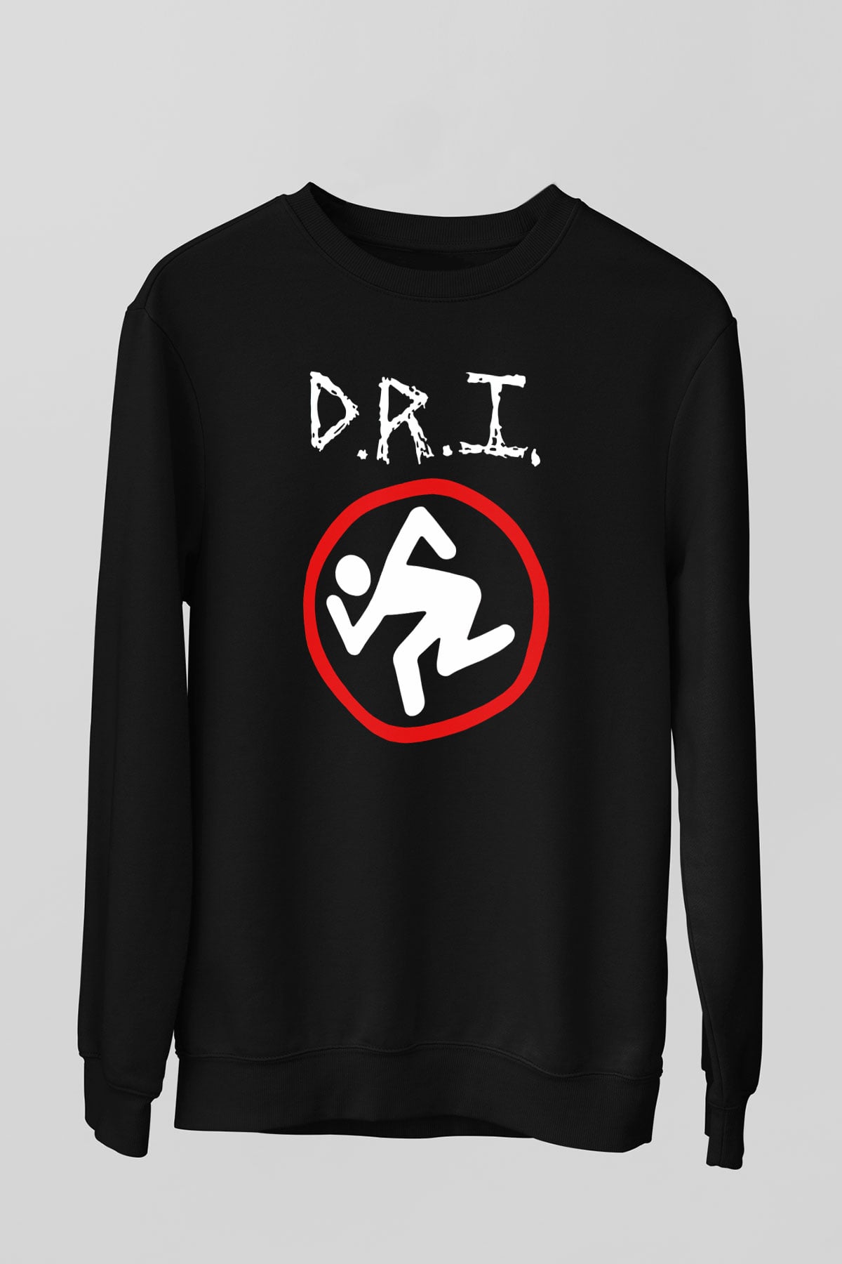 D.R.I Siyah Unisex Sweatshirt