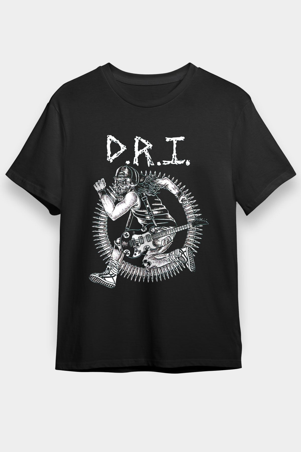 D.R.I Siyah Unisex Tişört T-Shirt - TişörtFabrikası