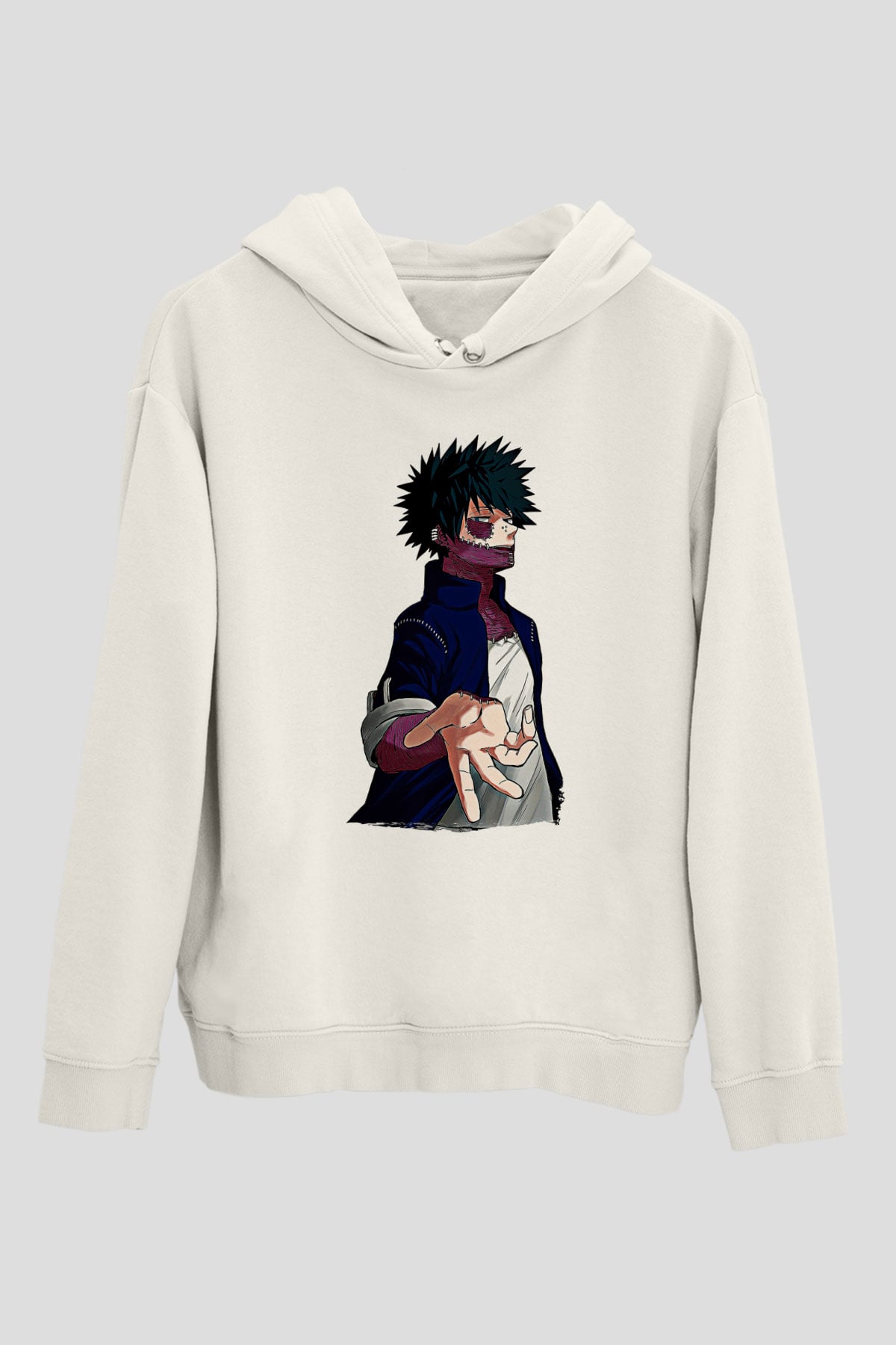 Dabi Baskılı Beyaz Unisex Hoodie