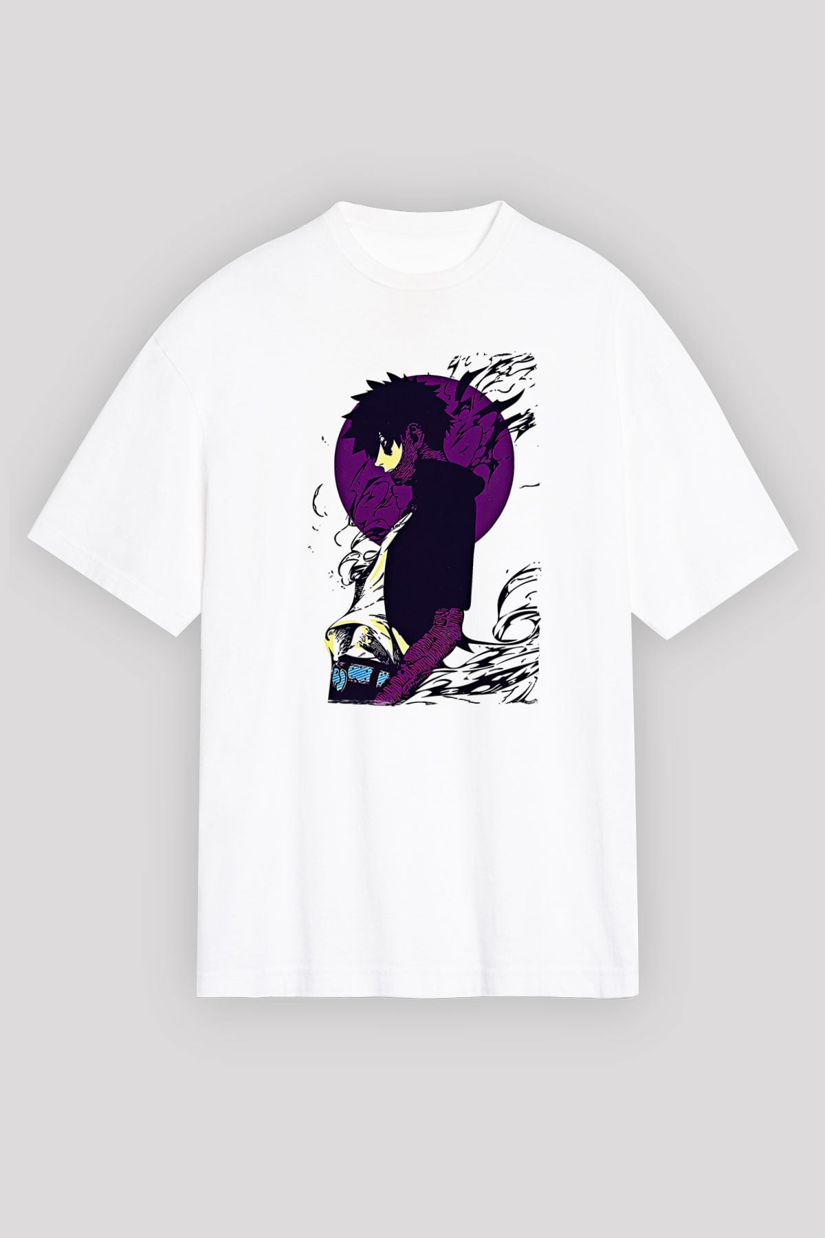 Dabi Baskılı Beyaz Unisex Oversize Tişört - Tshirt