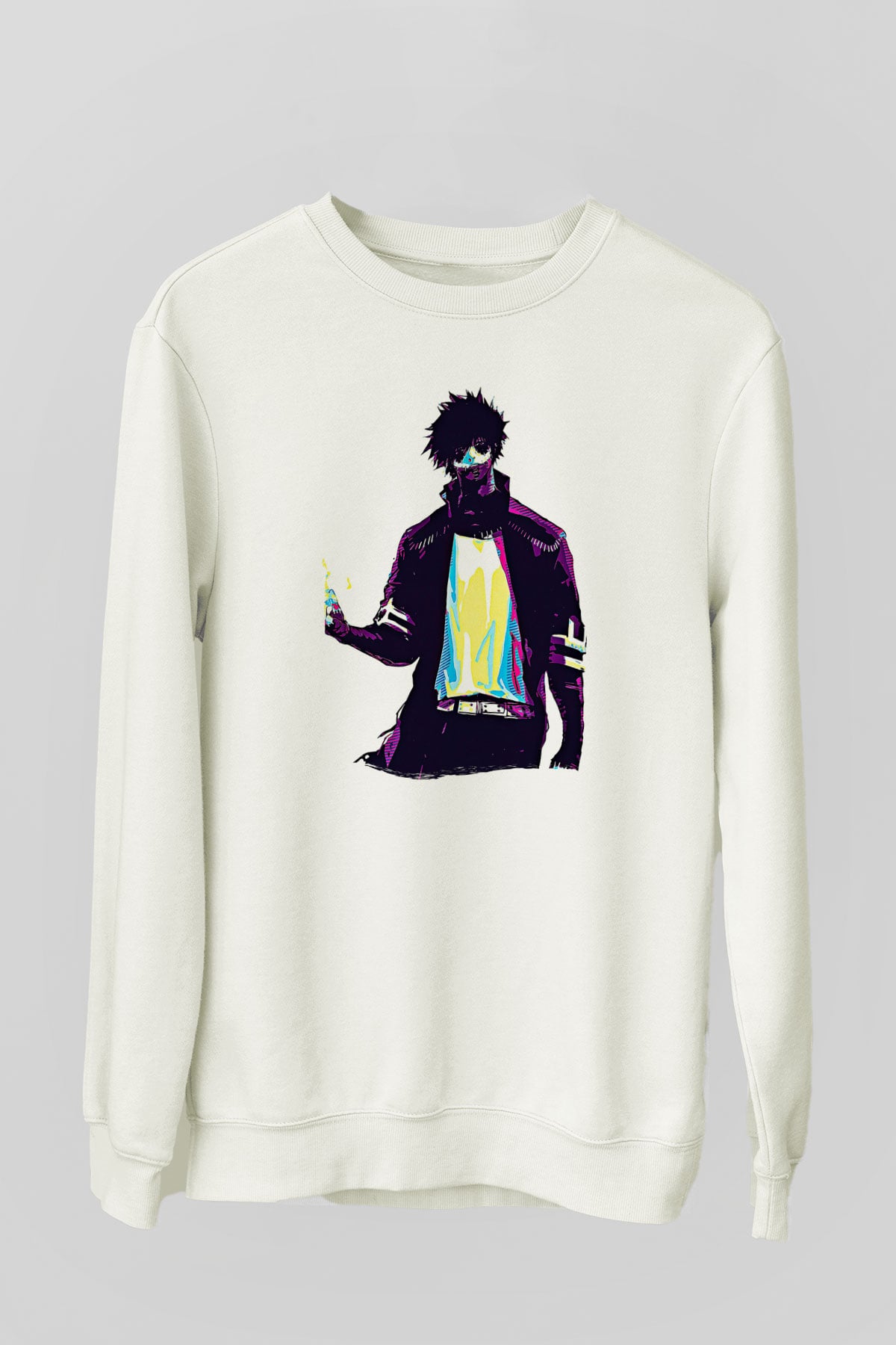 Dabi Baskılı Beyaz Unisex Sweatshirt