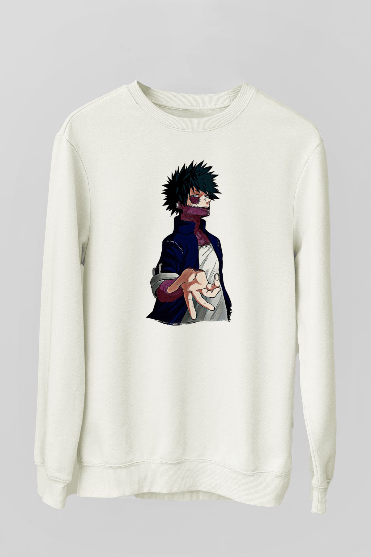 Dabi Baskılı Beyaz Unisex Sweatshirt