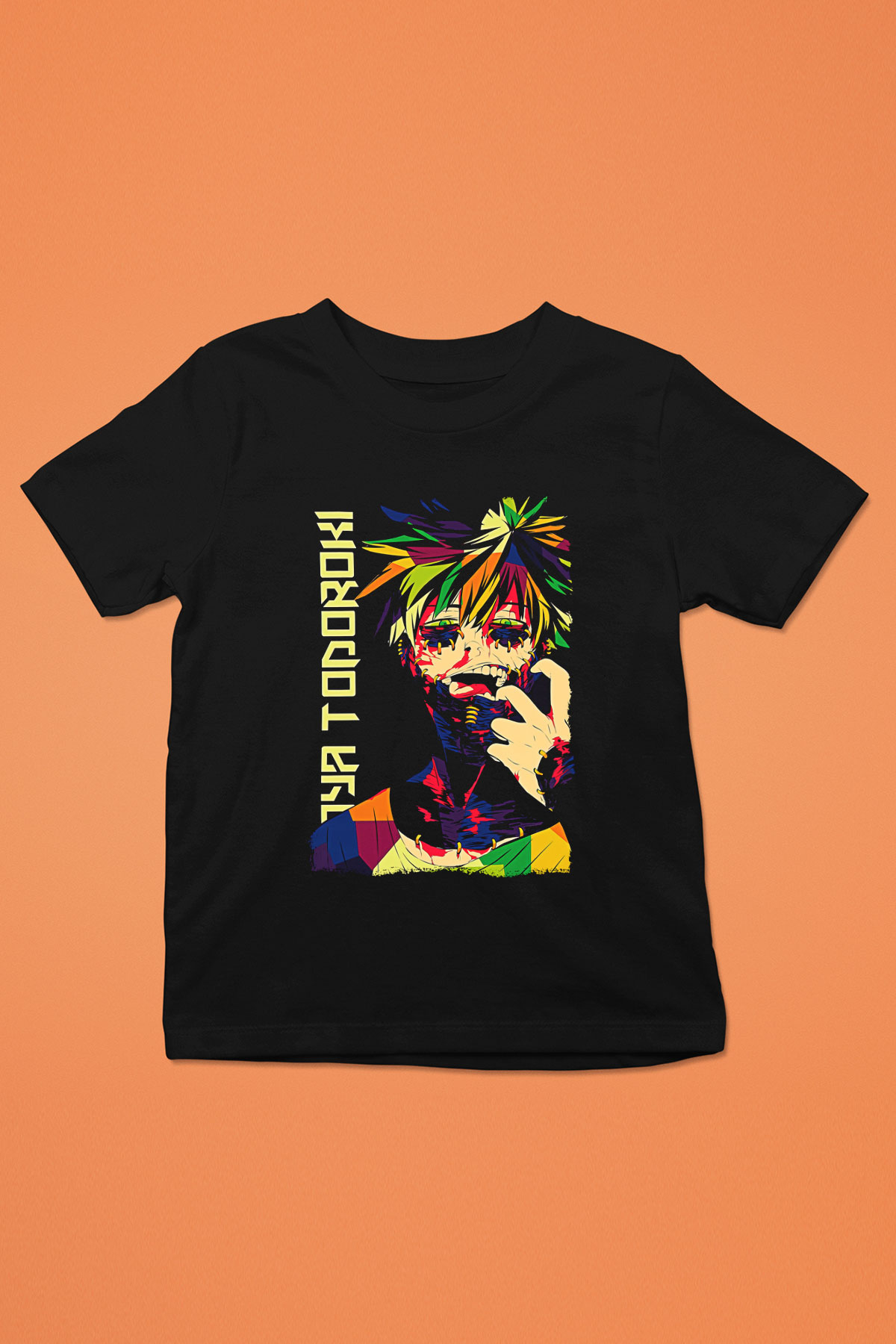 Dabi Baskılı Unisex Siyah Çocuk Tişört - Tshirt