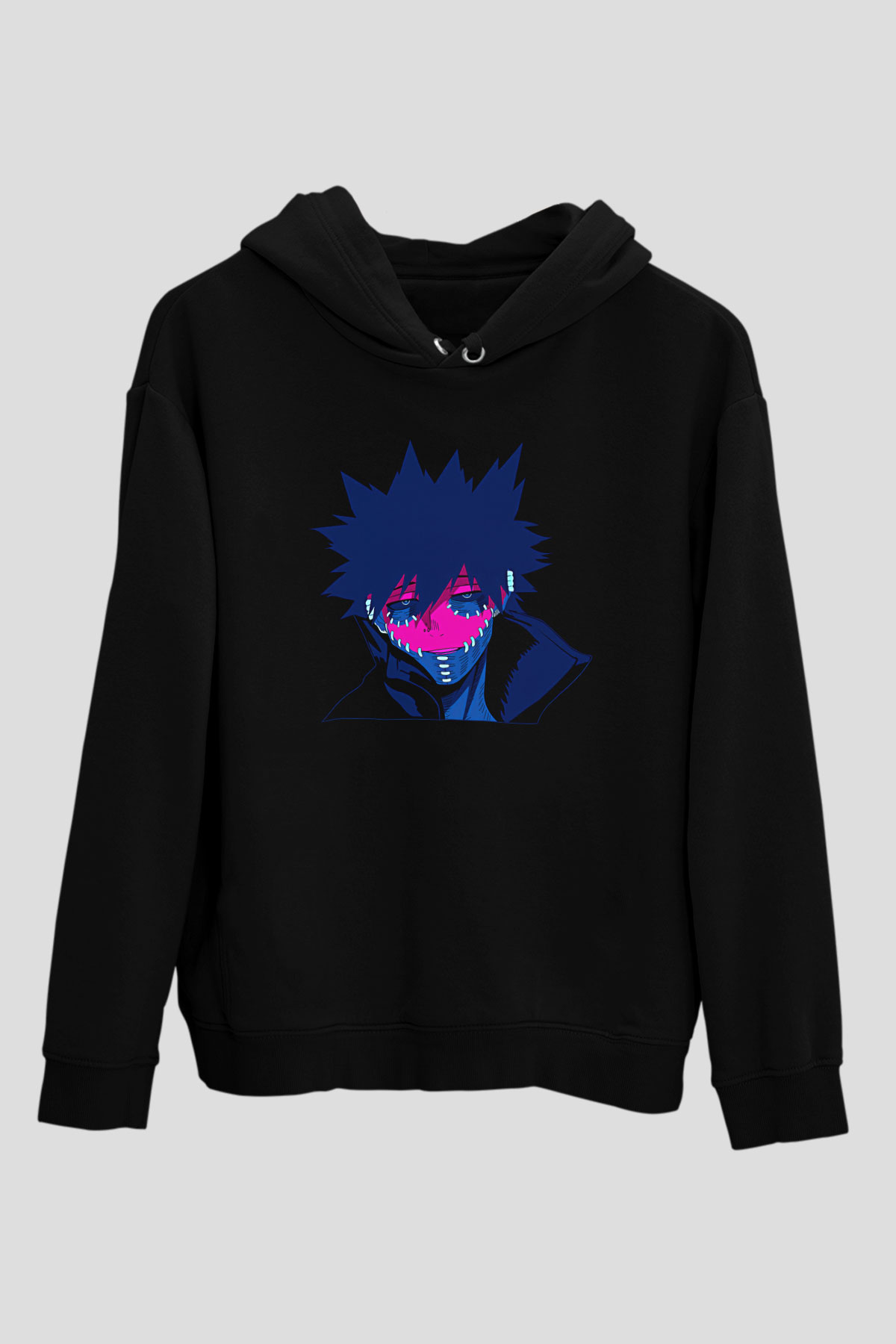 Dabi Baskılı Unisex Siyah Hoodie