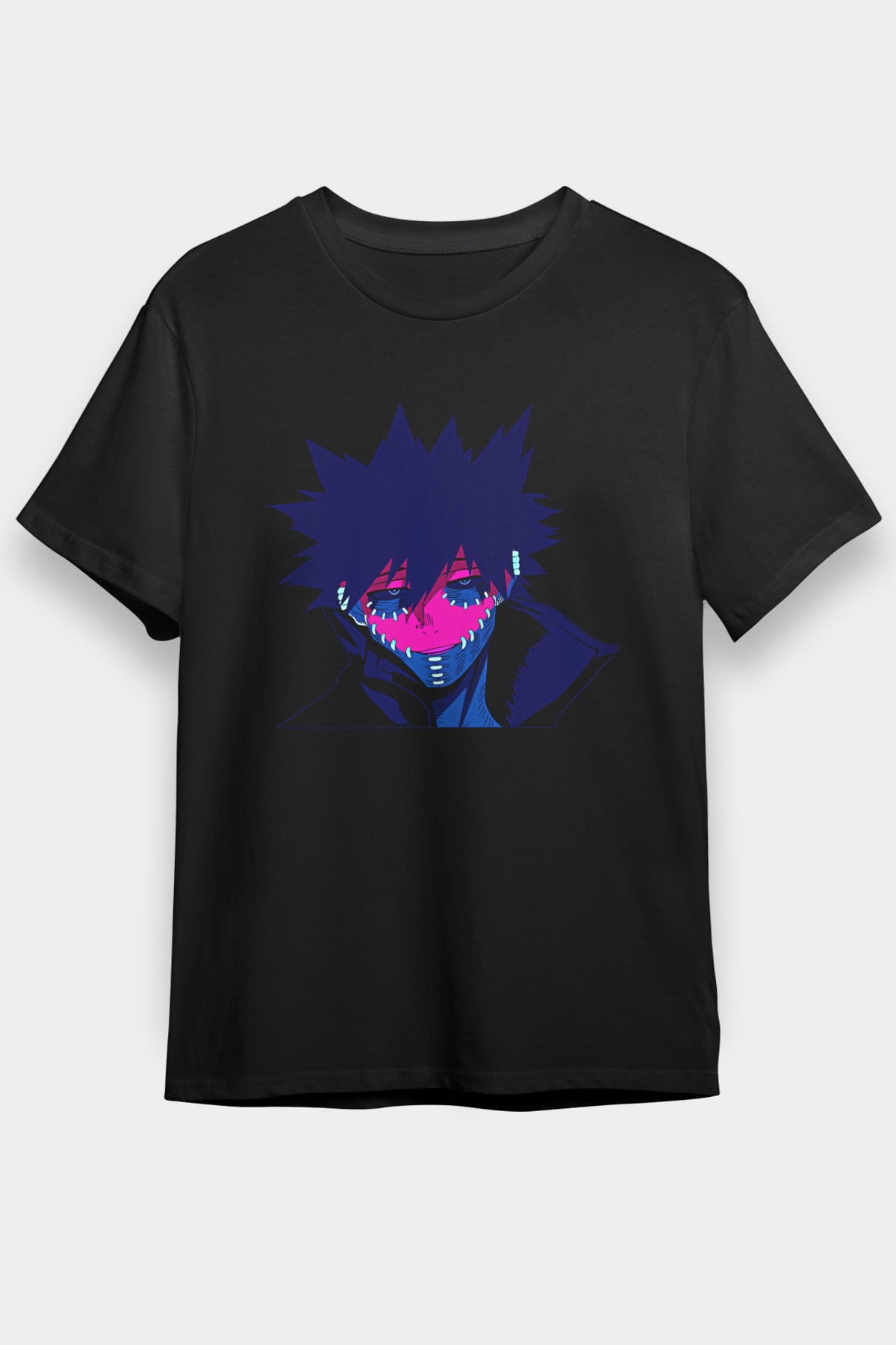Dabi Baskılı Unisex Siyah Tişört - Tshirt